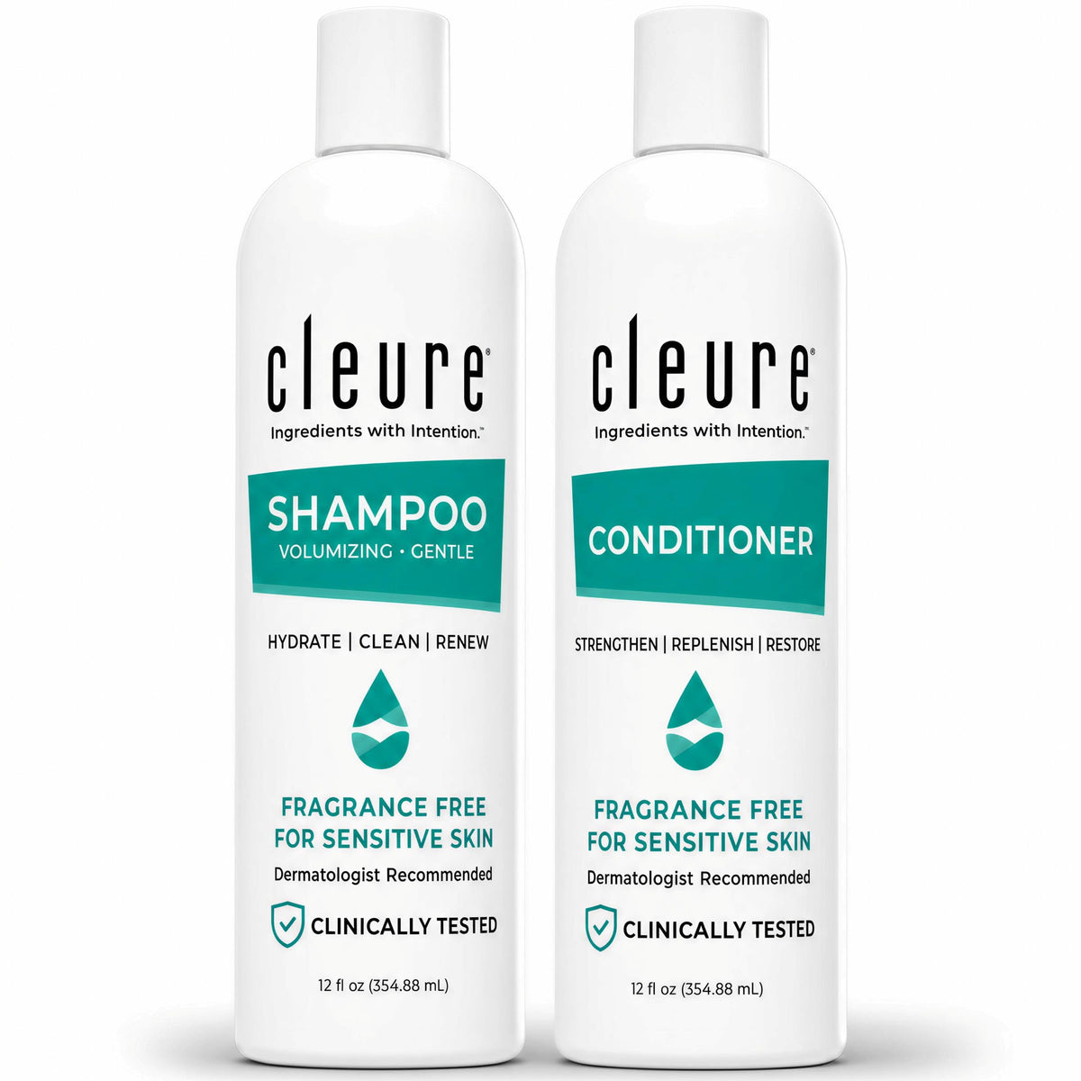 Cleure Volumizing Shampoo & Conditioner Set, Sulfate Free (12 oz Each) – product photo (Shampoo &amp; Conditioner Sets)