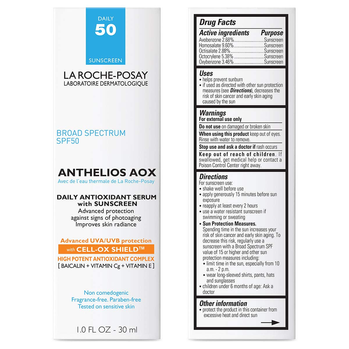 La Roche-Posay Anthelios AOX Antioxidant Serum with Sunscreen SPF 50 1oz