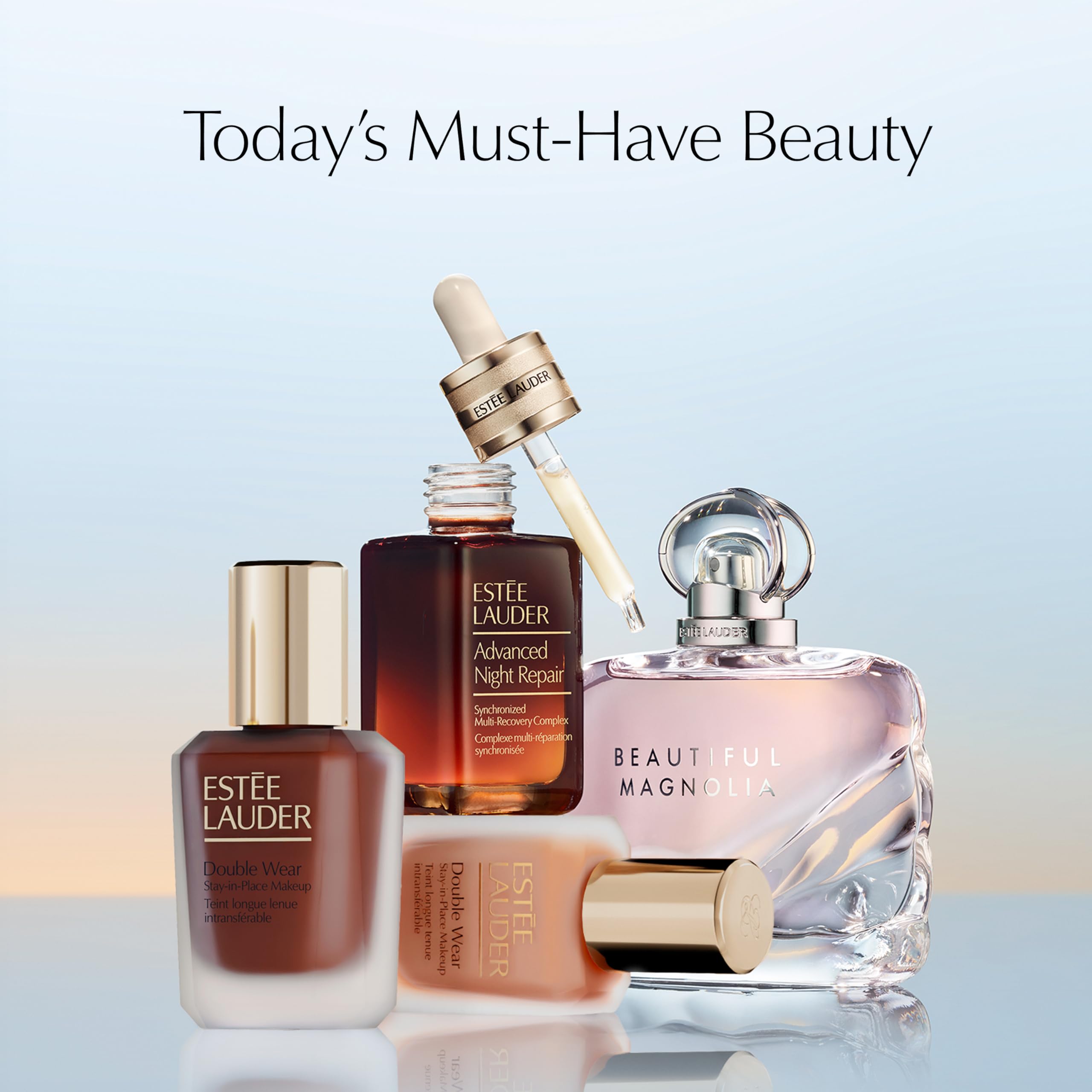 Estée Lauder Double Wear 24-Hour Maximum Cover foundation in medium/deep, waterproof, full coverage, SPF 15, for face and body.