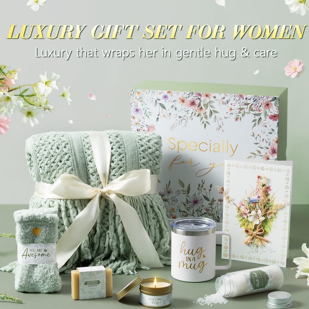 MAYICIVO Christmas Self Care Gifts for Women Get Well Soon Gift Baskets Care Package