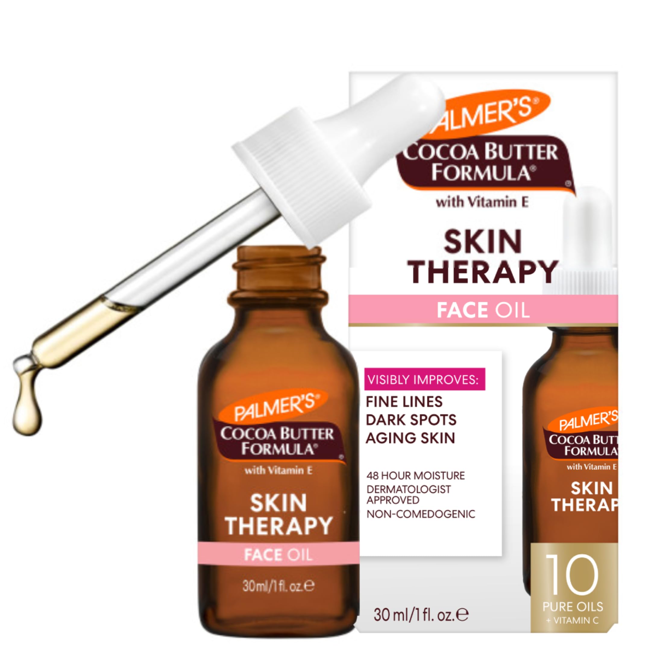 Palmer's Skin Therapy Face Oil, Moisturizing Cocoa Butter - Product Imagery