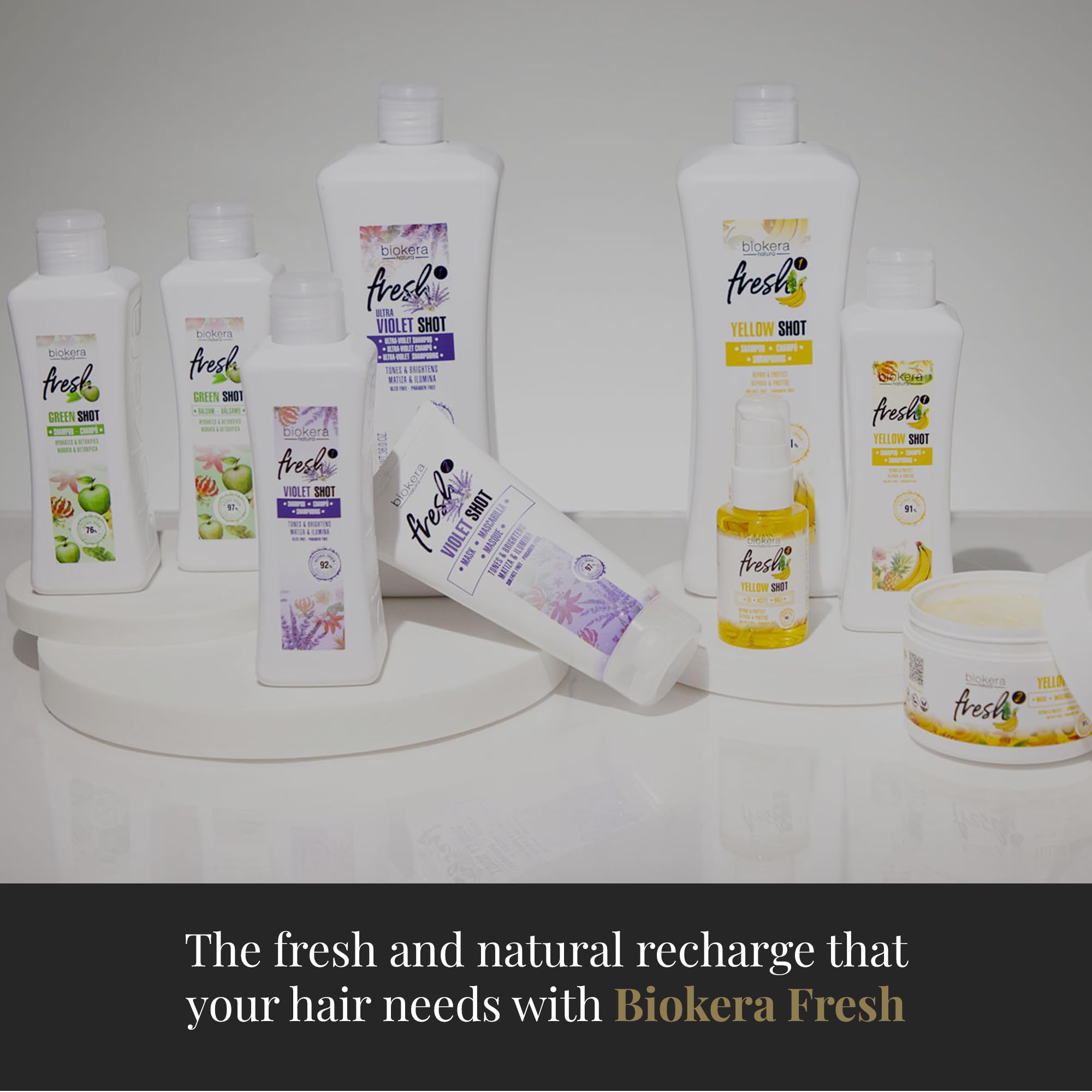 Salerm Curl Activator Gel in yellow shot bottle, 300ml, for defined, hydrated curls, sulfate-free, paraben-free, vegan hair styling.