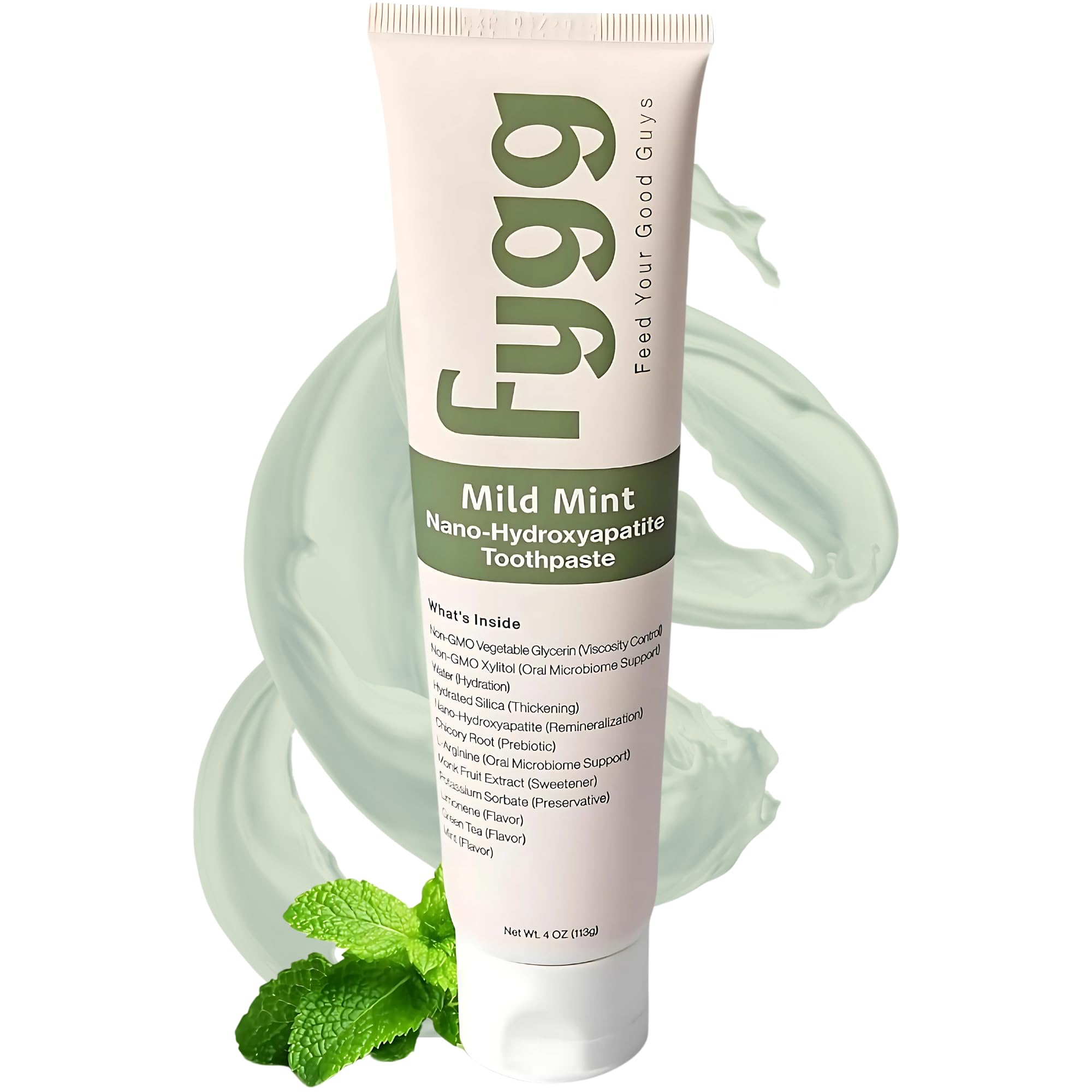 Fygg Fluoride Free Toothpaste, Mild Mint, 4oz - Product Imagery