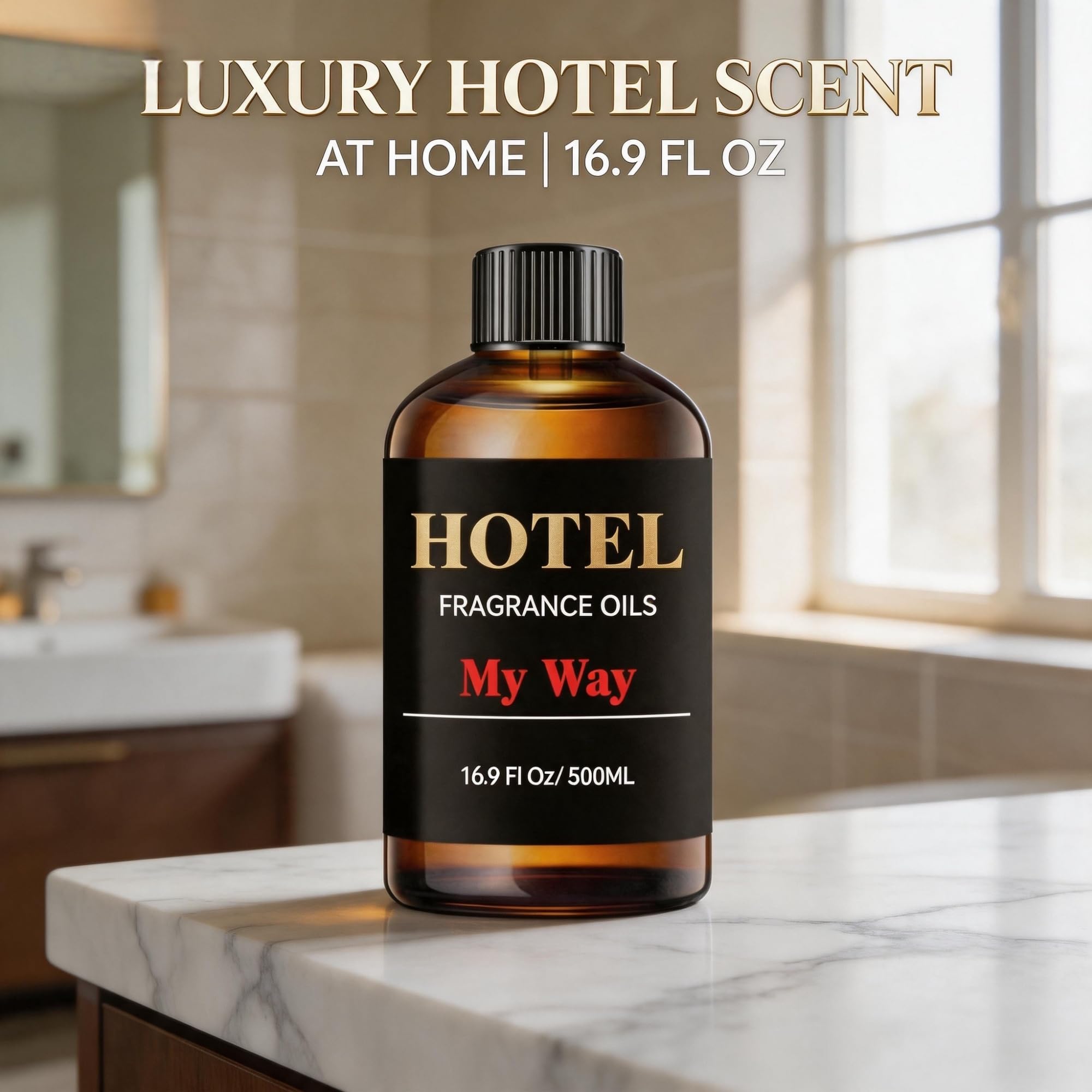 Qiapu My Way diffuser oil bottle showcasing hotel luxury fragrance blend for essential oil aromatherapy and home scenting.