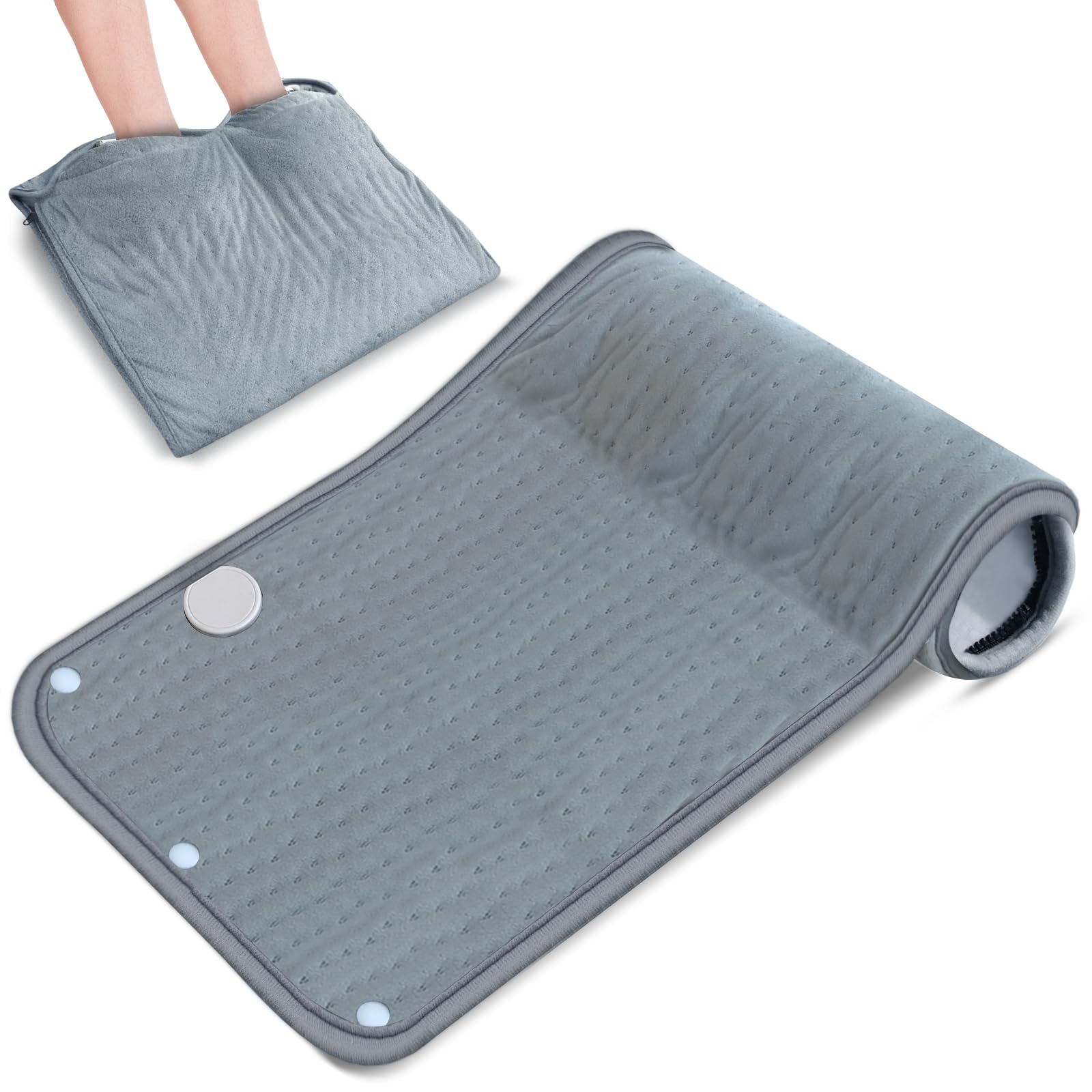 Heating Pad Extra Large 22x33 & Foot Warmer Double Sided 2 in 1, - Product Imagery