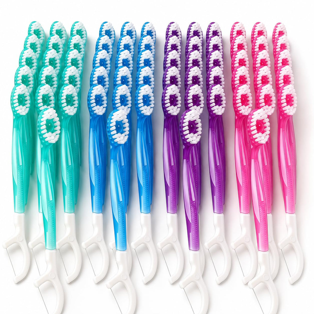 100 Pcs Mini Disposable Toothbrushes with Toothpaste Floss 4 - bugffdjsle Official Imagery - 1