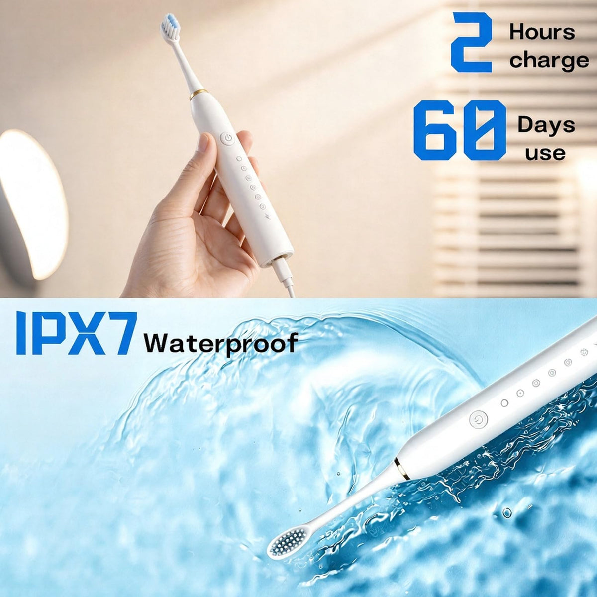 3 Pack Electric Toothbrushor 6 Mode Electric Toothbrushes - YLUIQDZL Official Imagery - 4