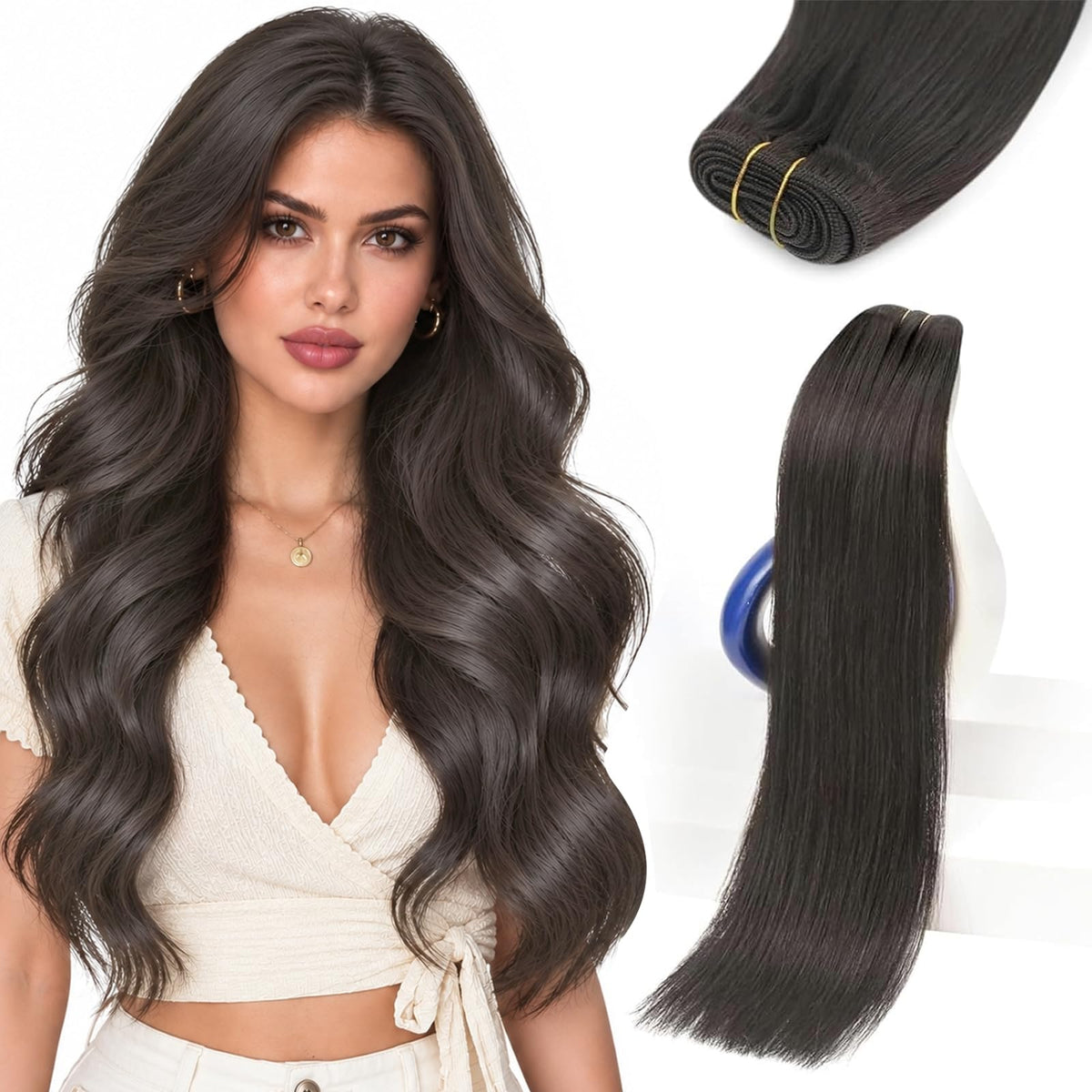 Sunny Hair Weft Hair Extensions Human Hair 22 Inch 100g - Sunny Hair Official Imagery - 2
