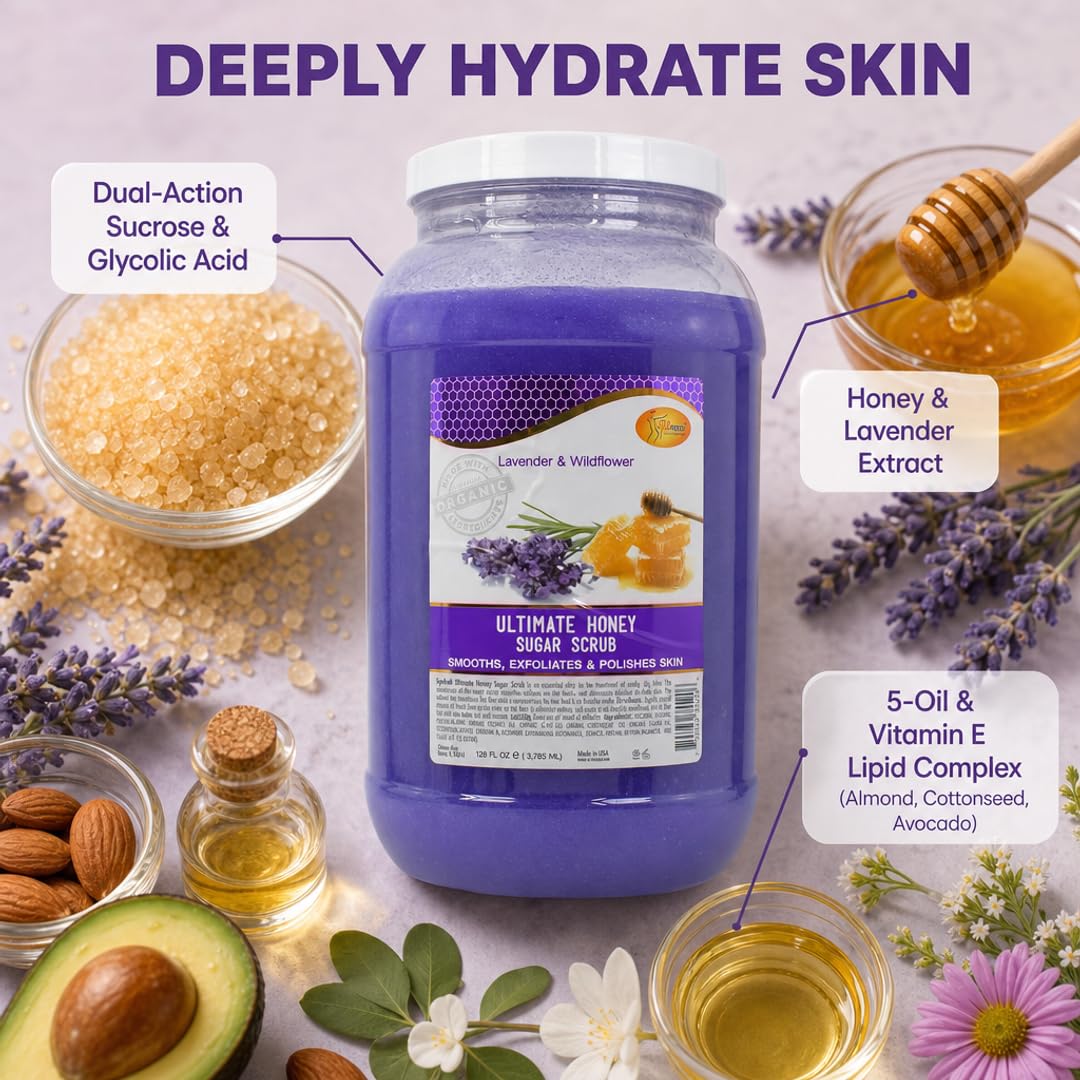 SPA REDI Salon & Pedicure Sugar Scrub, Deep Moisturizing, 128 oz – full view