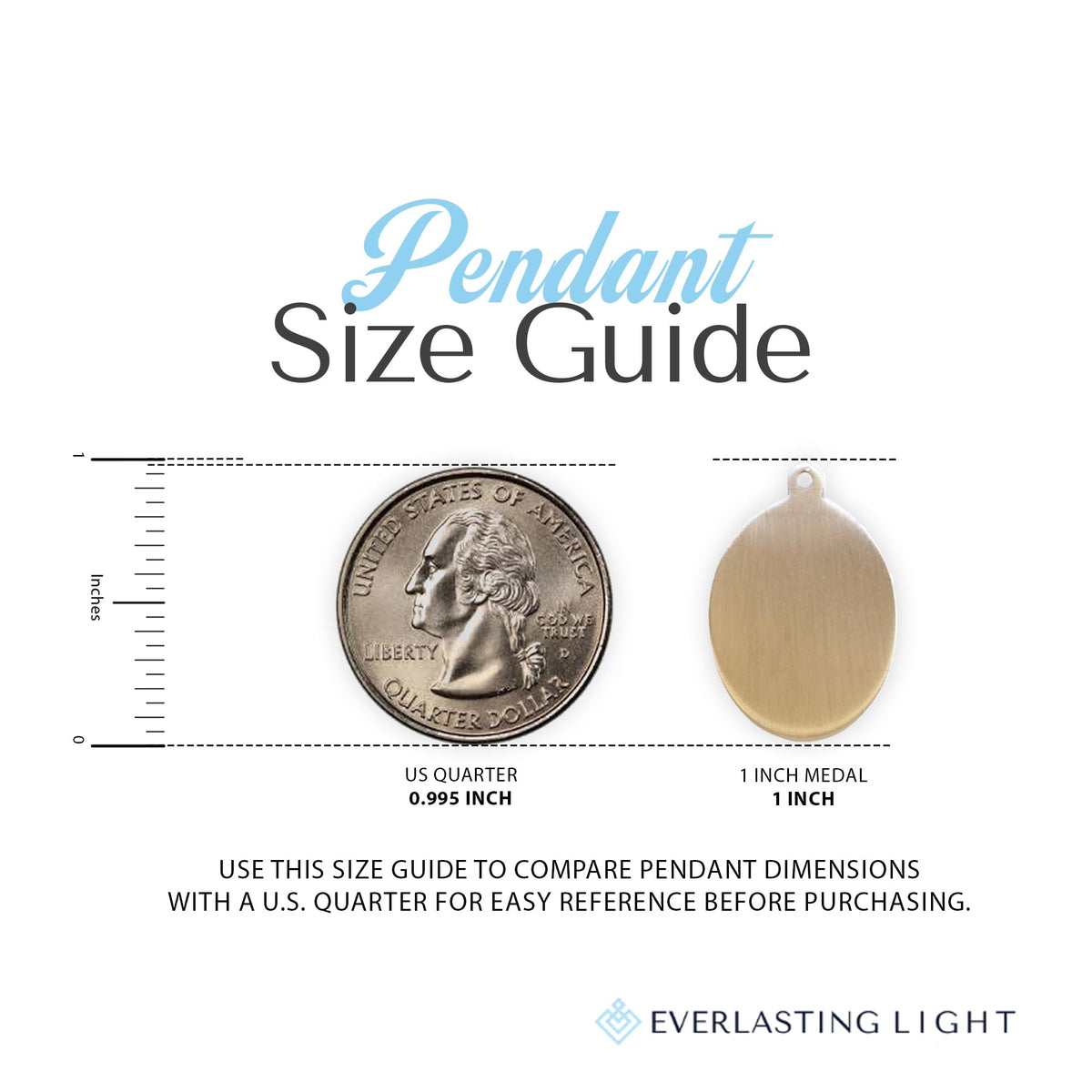 Everlasting Light Jewelry Women's Pewter Patron Saint St. Peter Claver Medal Pendant with 18 Inch Rhodium Plated Lite Cu