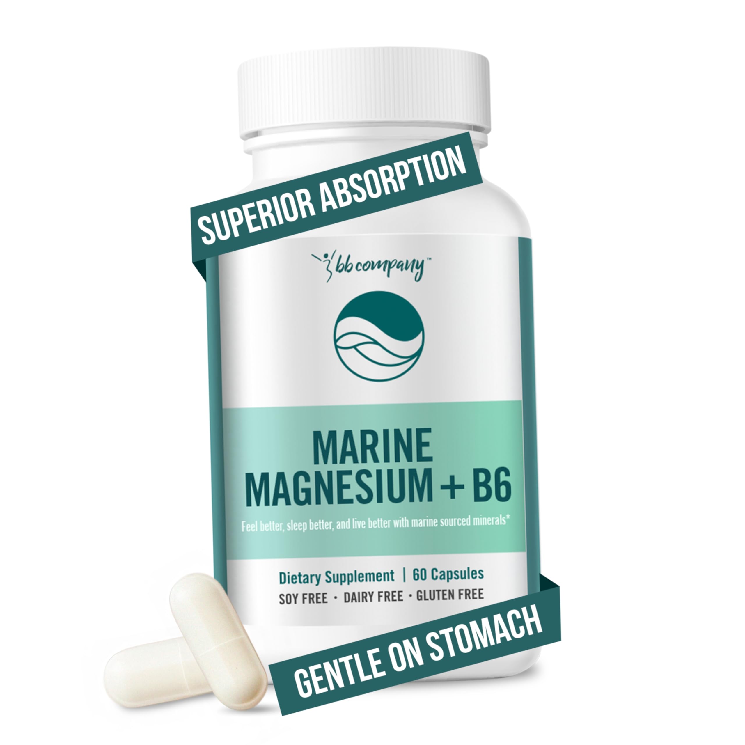 Ocean Magnesium 200mg Aquamin + B6 for Women 60 Ct