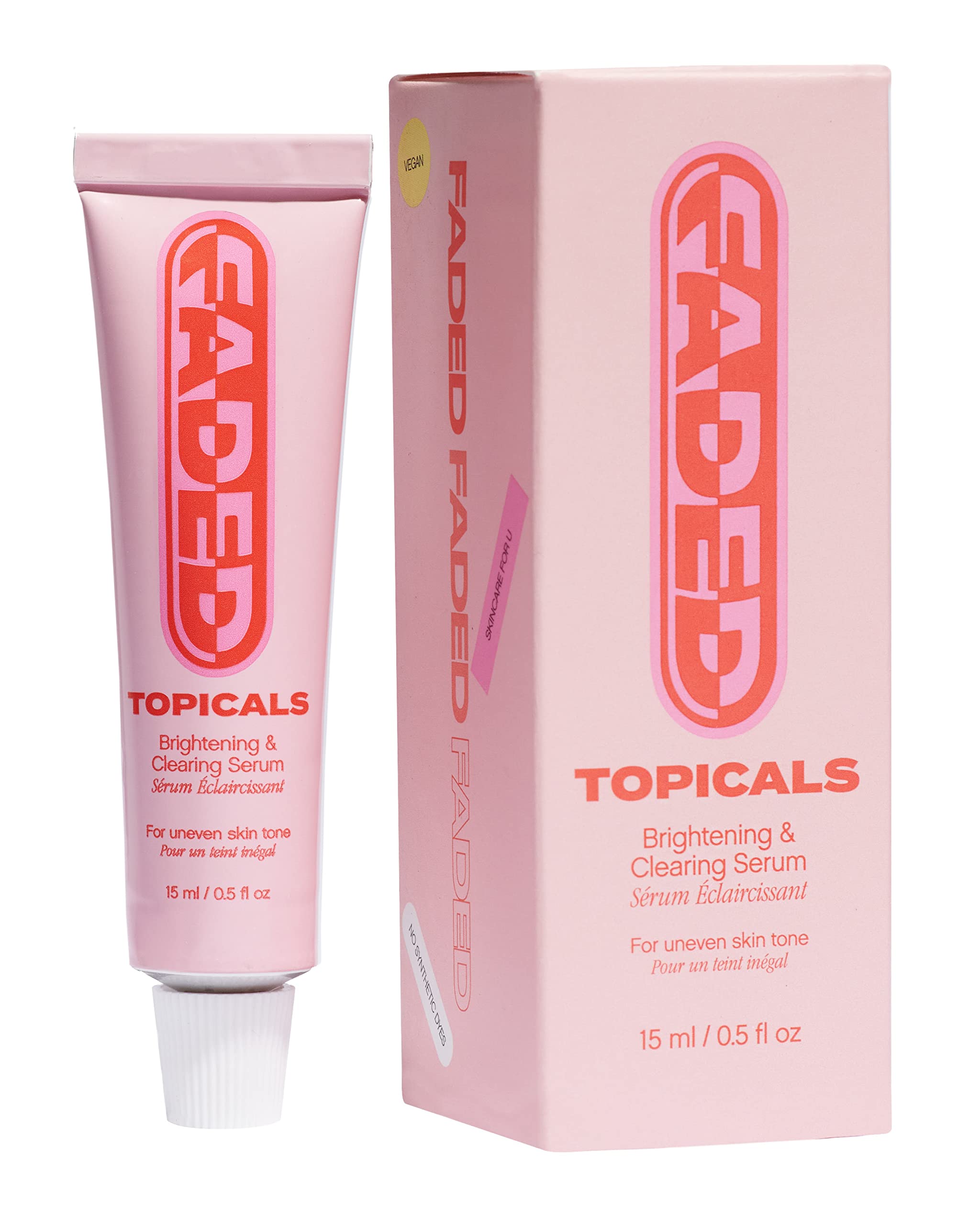 Topicals, Faded Brightening Serum, Reduces Discoloration, 0.5 Fl Oz