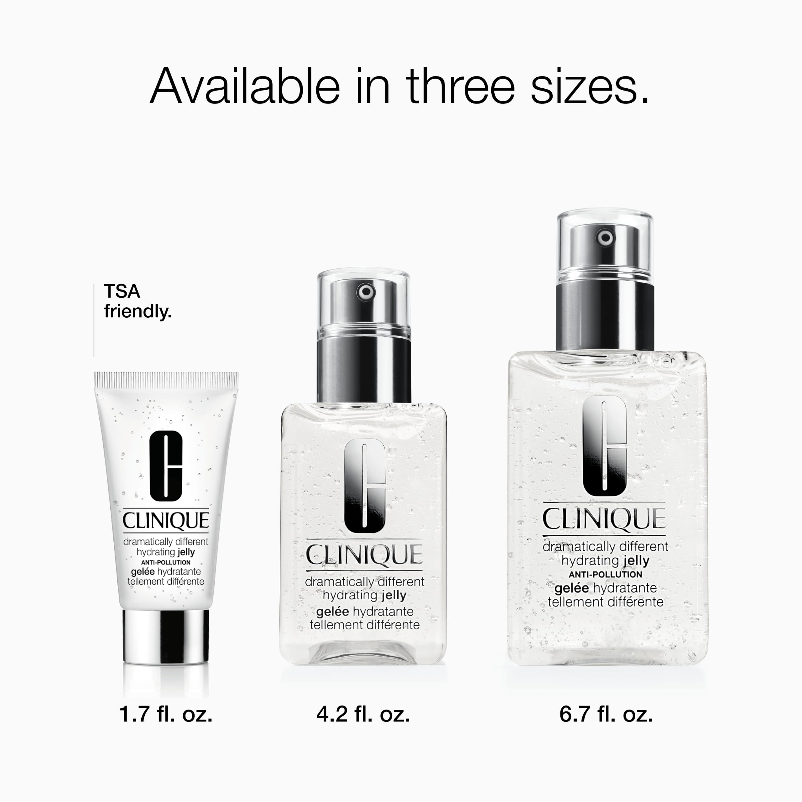 Clinique 3-Step Hydrating Jelly moisturizer with hyaluronic acid, smooth, clear face moisturizer for all skin types, 4.2 fl oz.