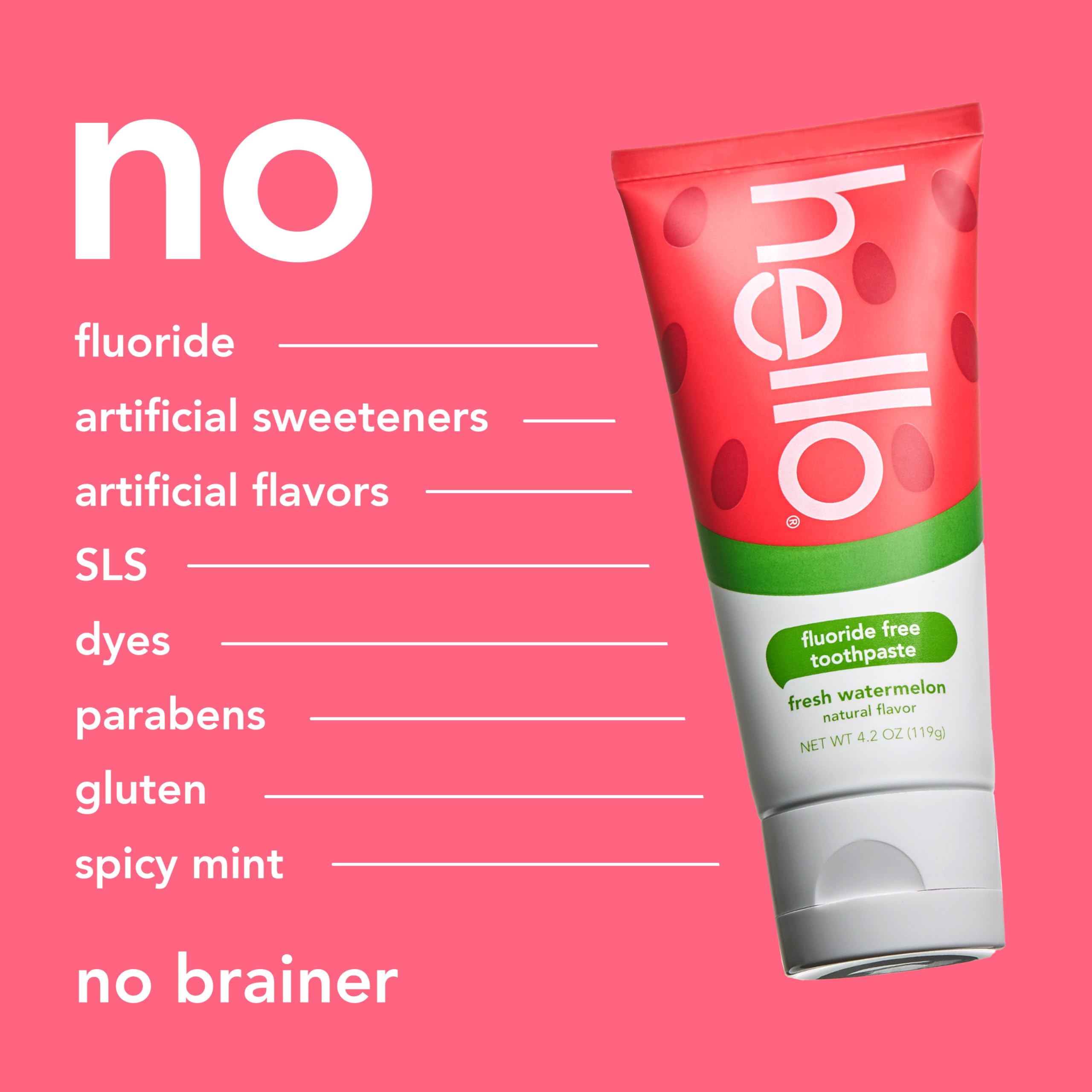 hello Kids Fluoride Free Toothpaste Watermelon 3-Pack