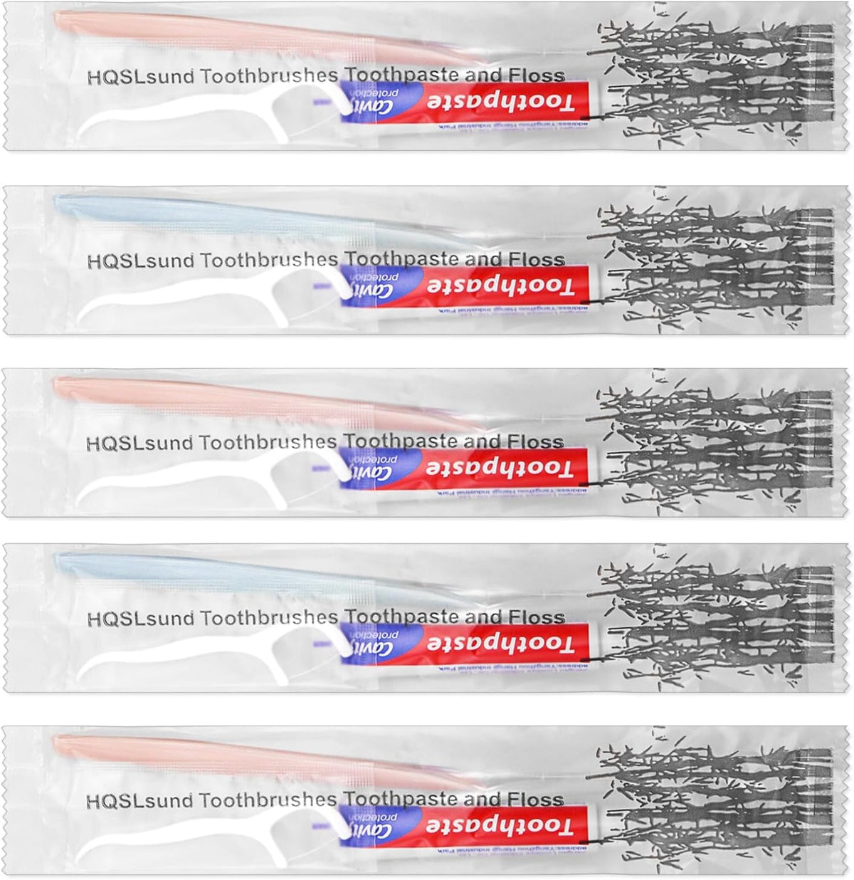 200pcs Disposable Toothbrushes with Toothpaste Floss 2 - HQSLsund Official Imagery - 8