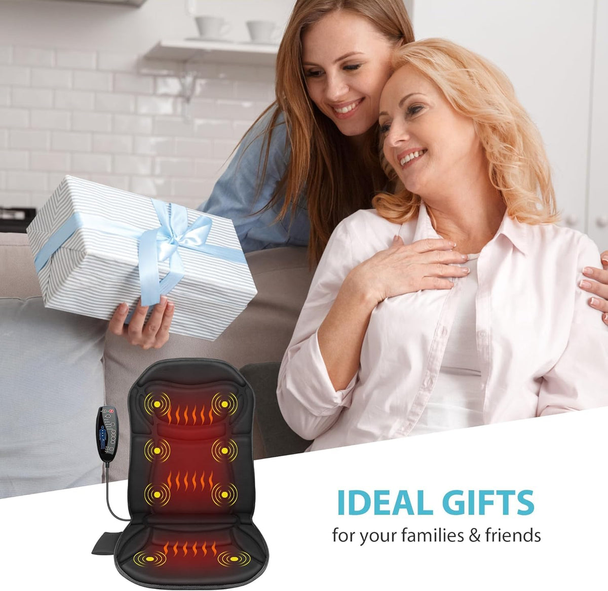 Back Massager Chair Pad Back Massager with Heat 5 Vibration - CuPiLo Official Imagery - 8