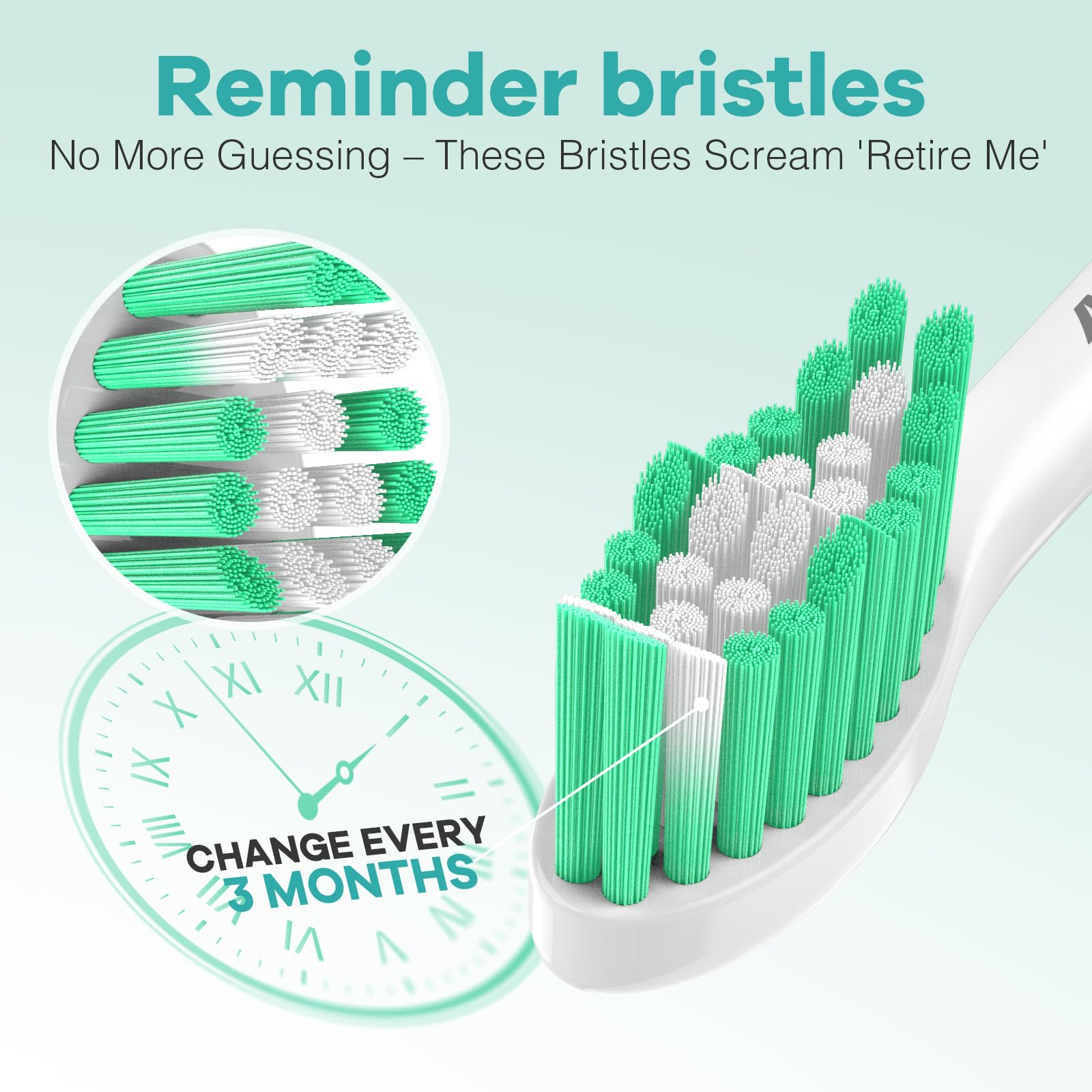 Aoremon toothbrush heads for Philips Sonicare E-Series, 8-pack, replacement brush heads for electric toothbrushes.