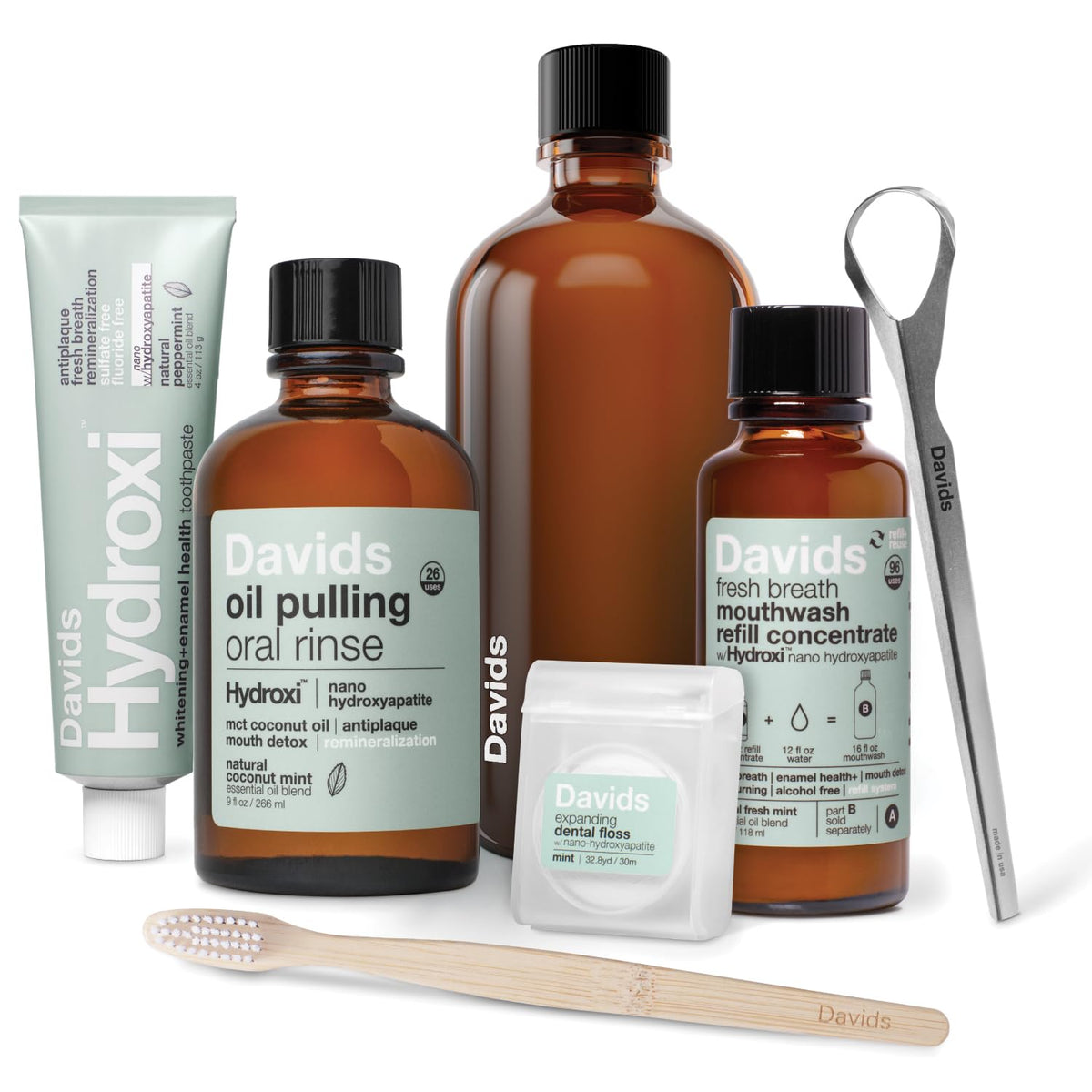 Davids Nano Hydroxyapatite 6 Piece Oral Care Routine Kit - Davids Official Imagery - 1