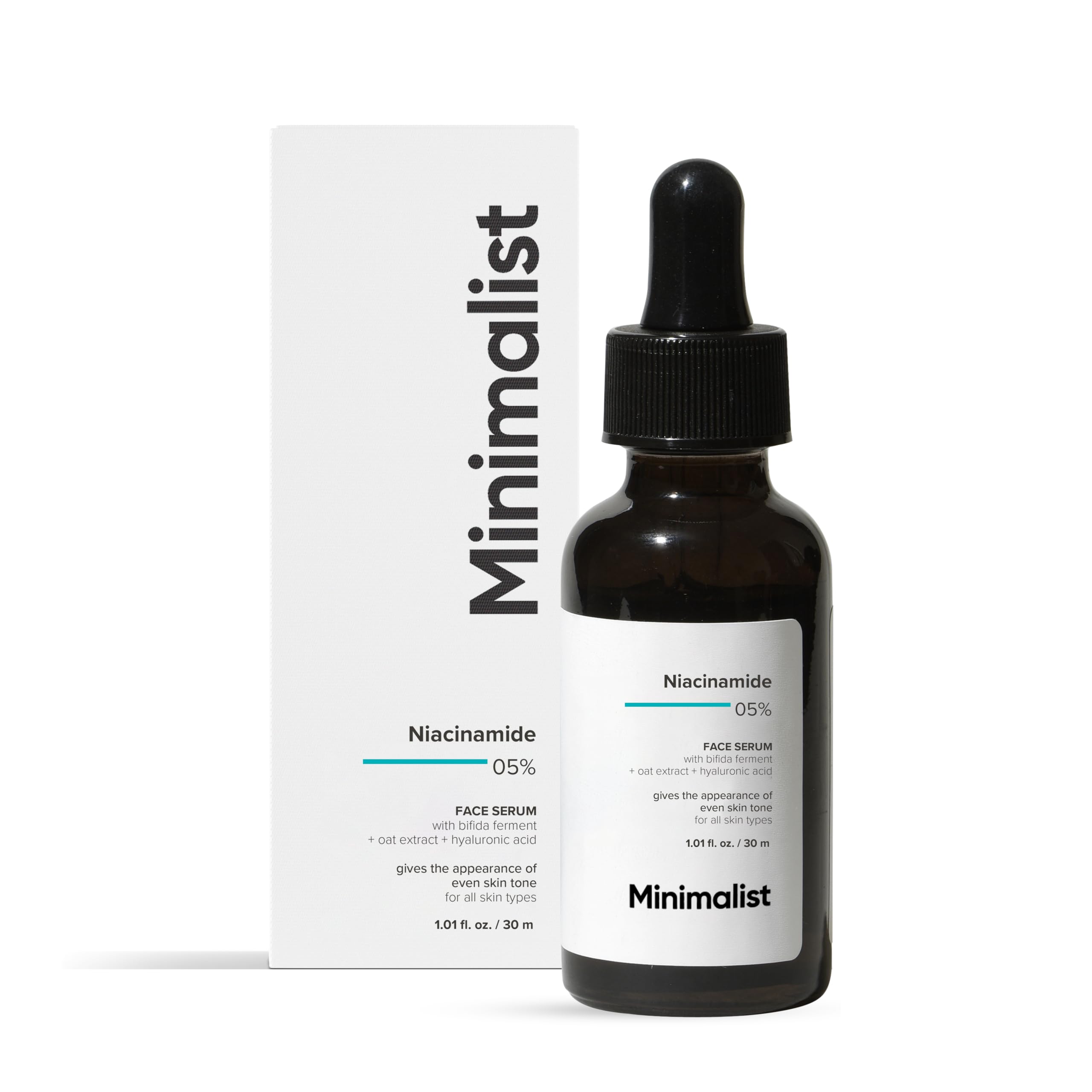 Minimalist 5% Niacinamide Face Serum with Hyaluronic Acid for Clear Skin | Reduces Blemishes/Acne Marks, Pore minimizer, Repairs & Soothes skin | For Women & Men | 1 Fl Oz / 30 ml