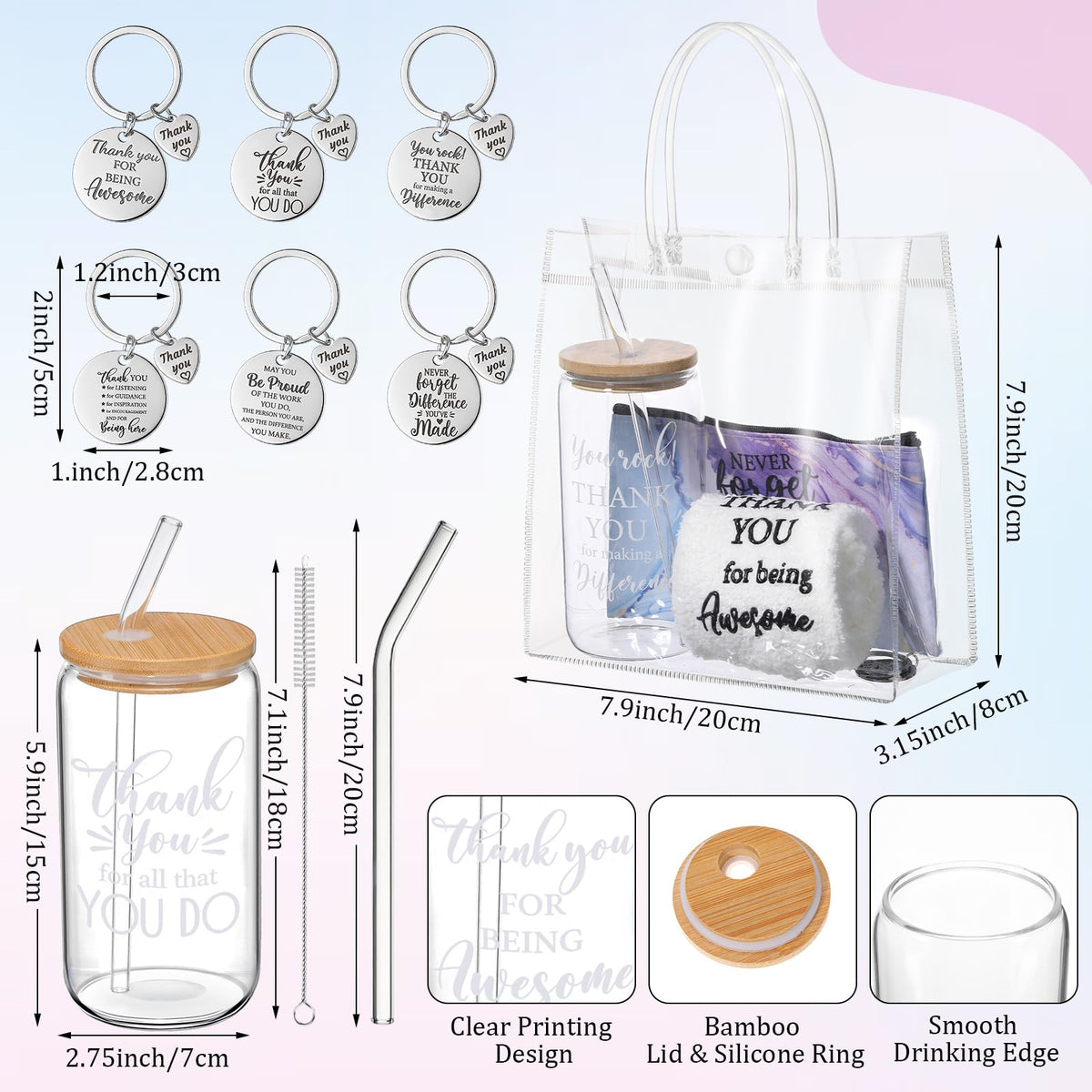 6 Set 30 Pcs Employee Appreciation Gifts Bulk 16 Oz Thank - Gandeer Official Imagery - 4