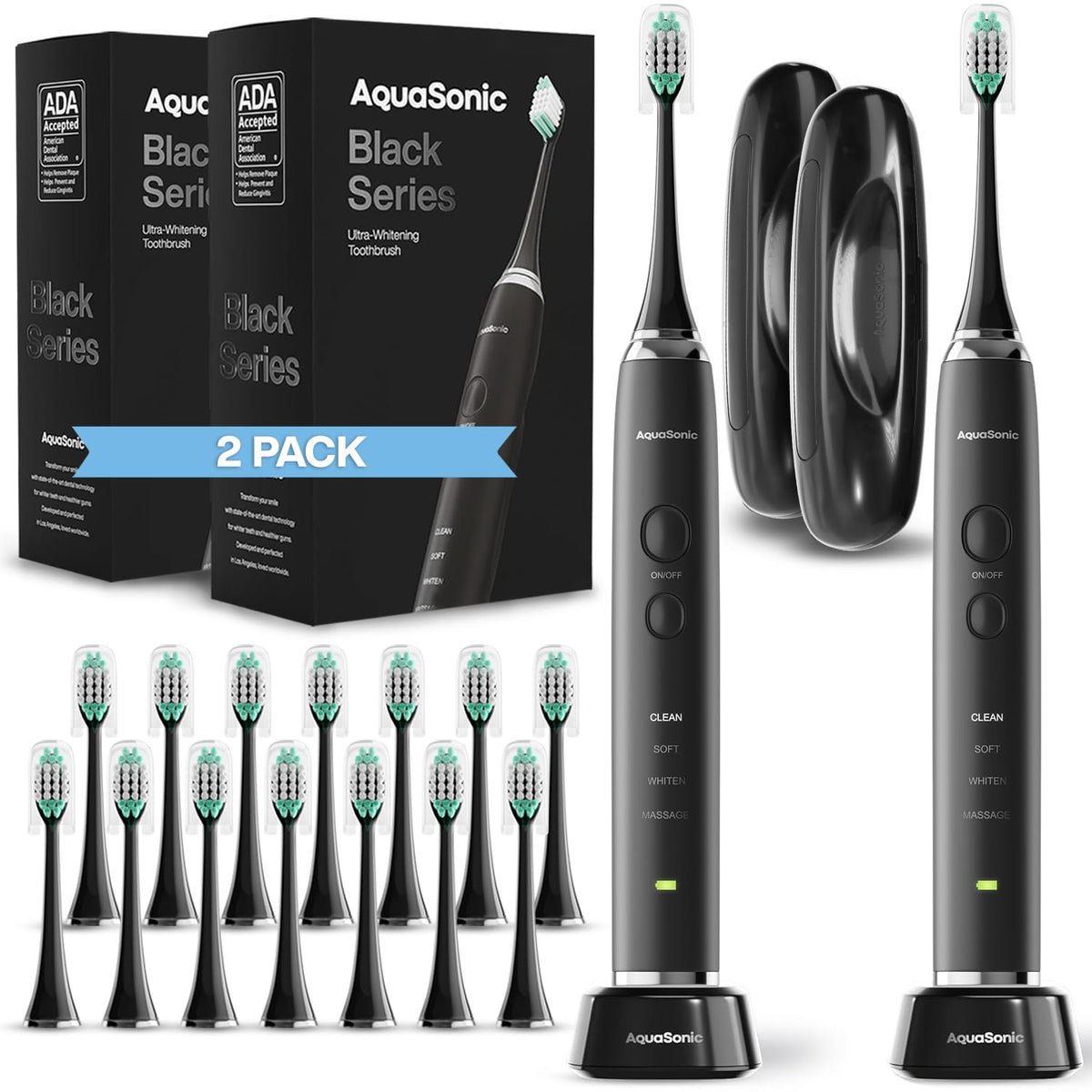 Aquasonic Black Series Ultra Whitening Toothbrush ADA - Aquasonic Official Imagery - 8