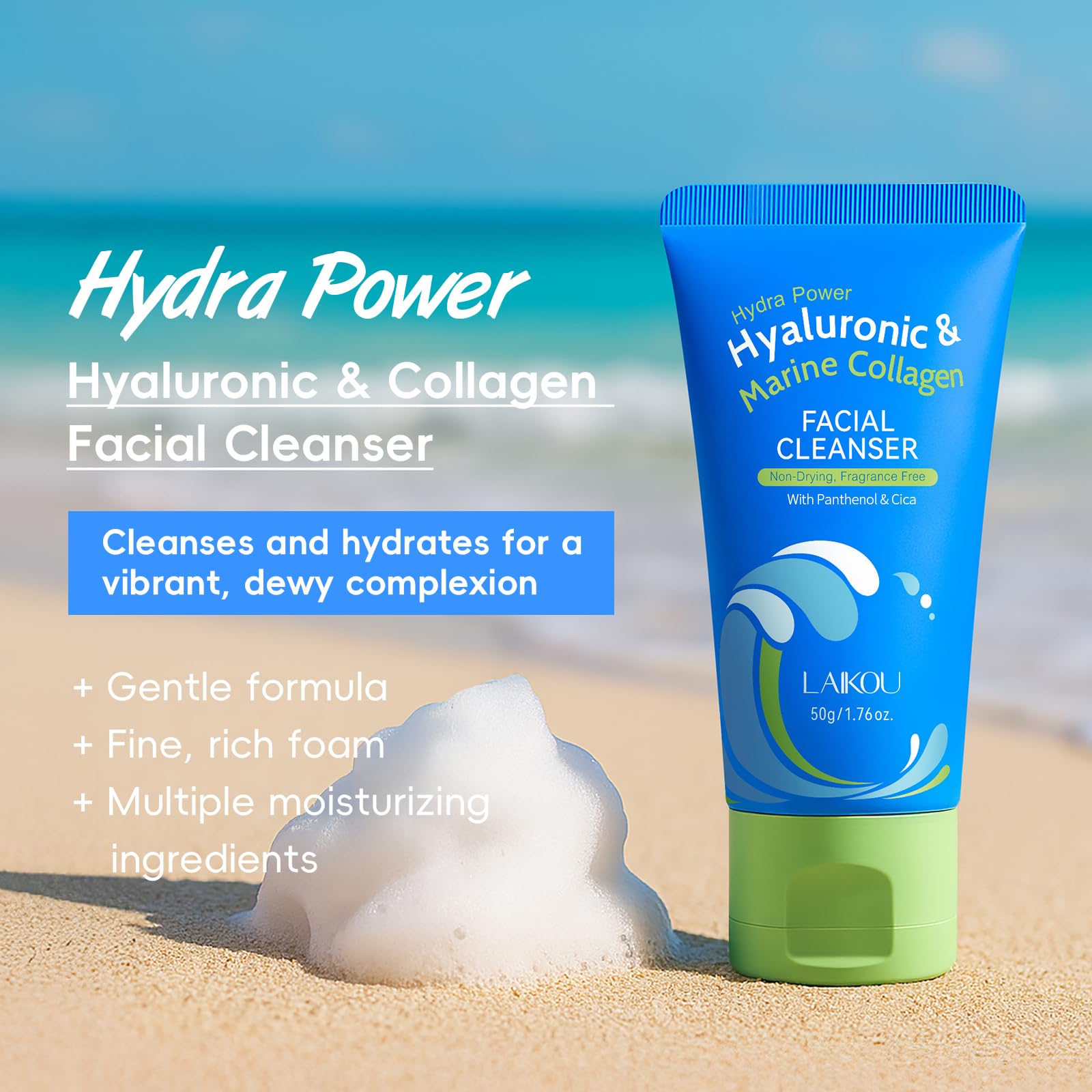 LAIKOU Hydra Power Skin Care Set with hyaluronic acid and marine collagen for hydration and skin revitalization.