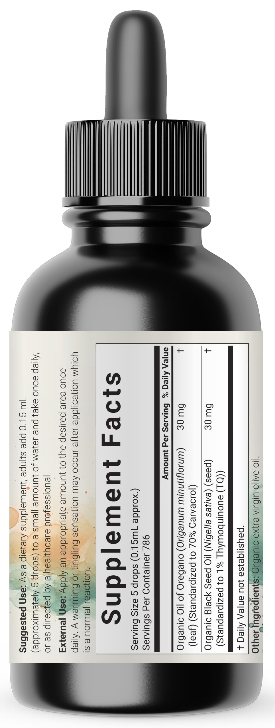 Organic Oil of Oregano & Black Seed Oil Drops | 2-Year Supply