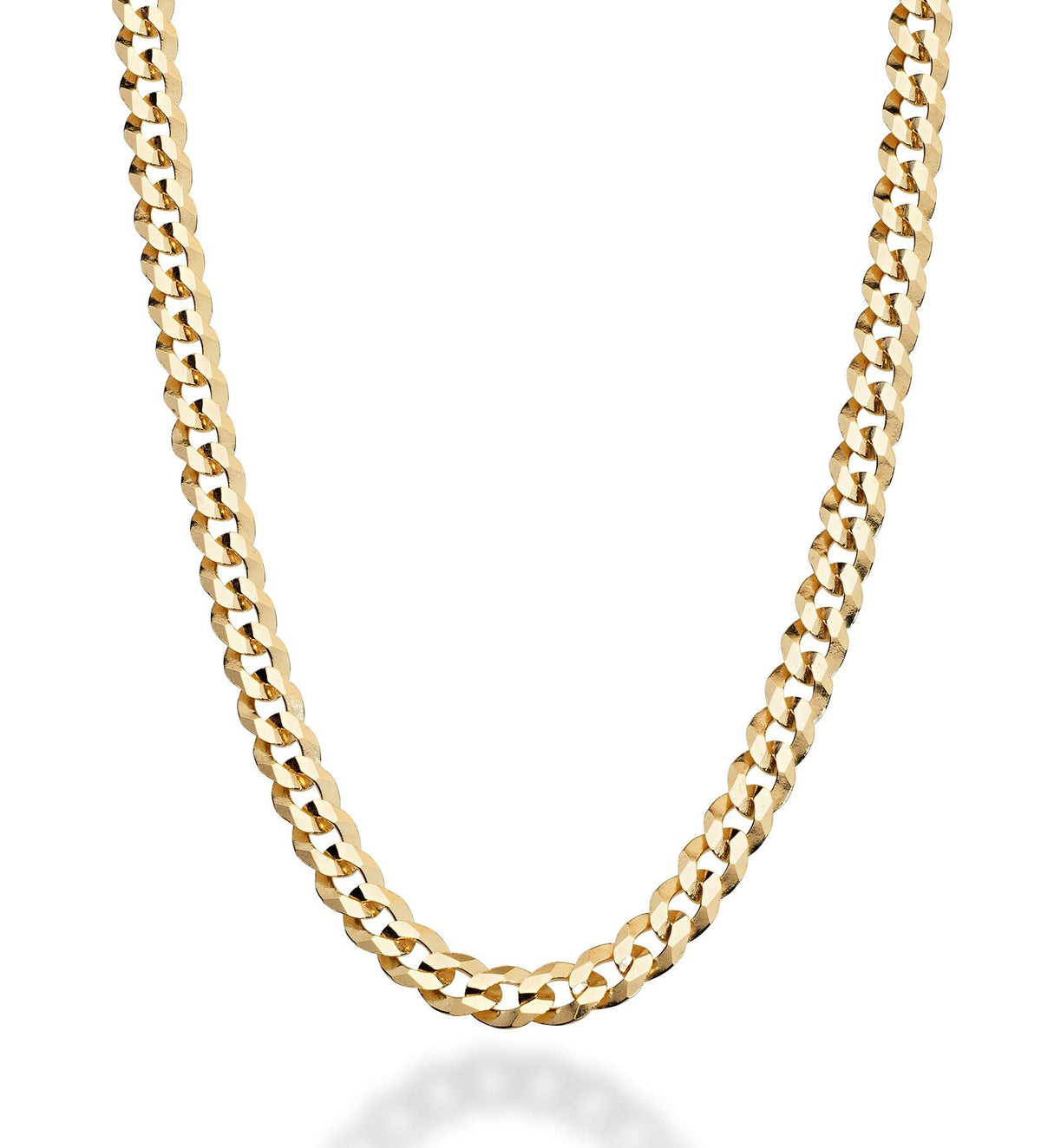 Miabella 18K Gold Plated 925 Sterling Silver Cuban Link Chain Men Women – Gold