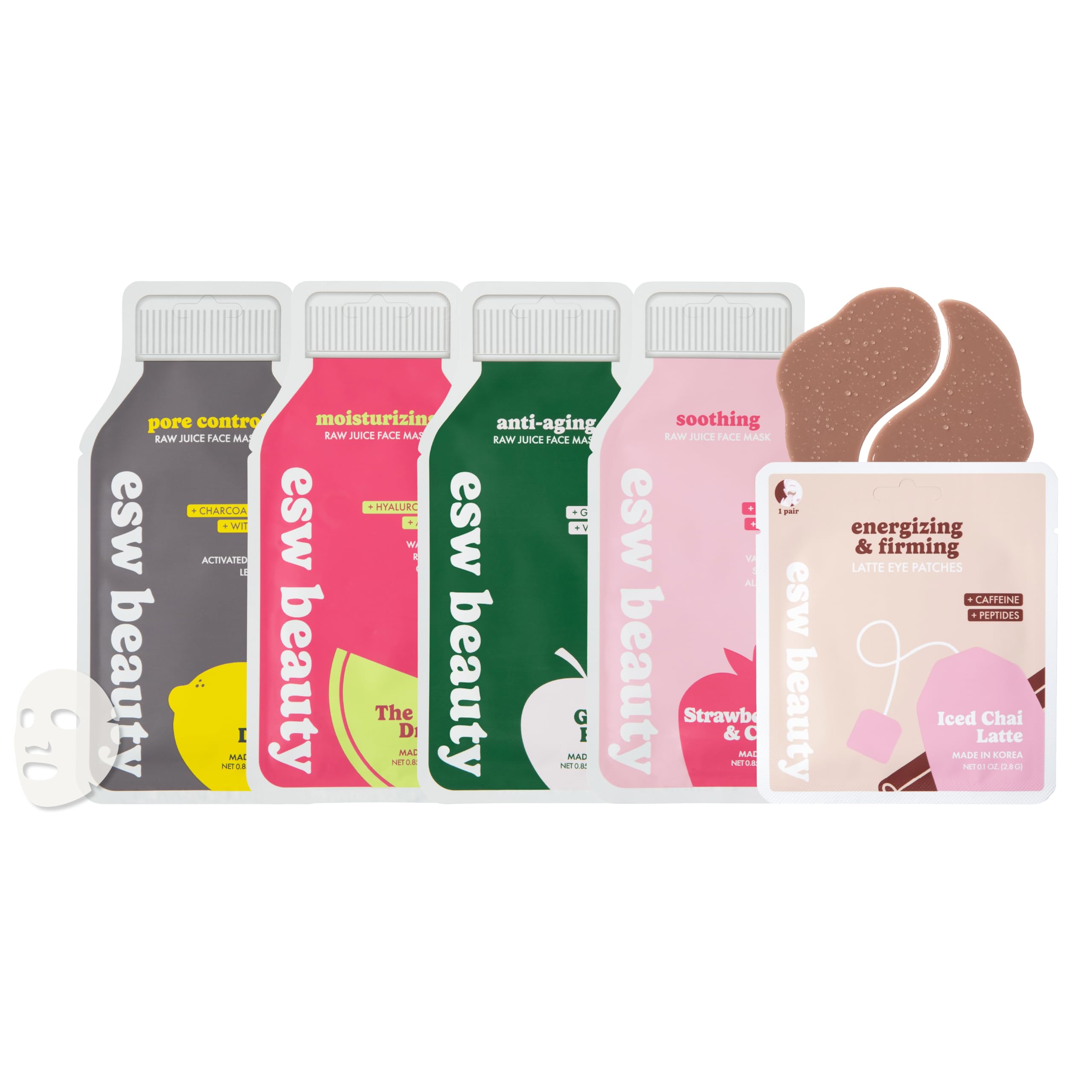 ESW Beauty Most Loved K Beauty Skincare Set - Korean Face Masks - Product Imagery