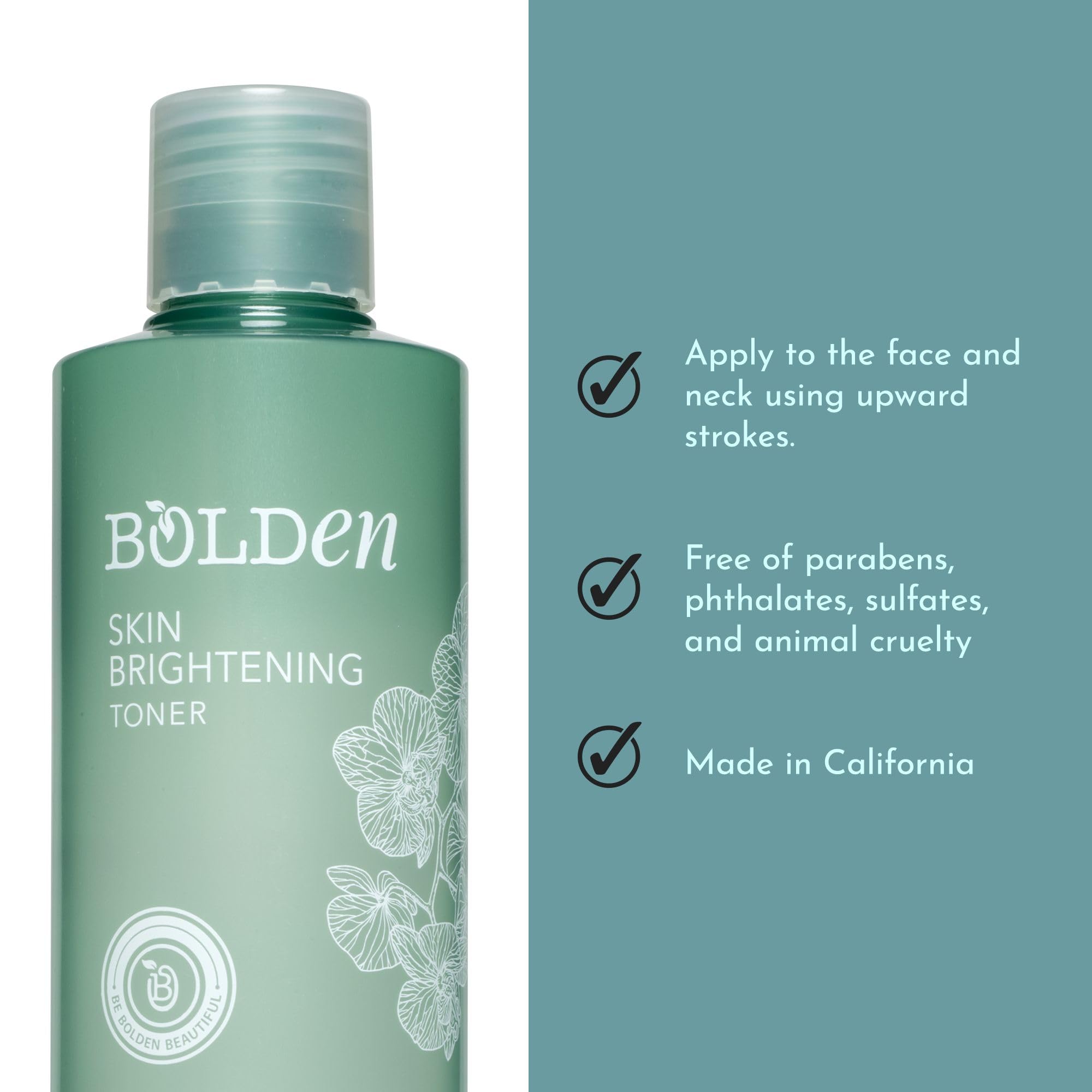 Bolden Skin Brightening Toner for Face - Exfoliating Toner for Oily Skin with AHA Glycolic Acid, Niacinamide & Hyaluronic Acid | Helps Reduce Breakouts, Fade Dark Spots & Refine Pores | 8.0 Fl Oz