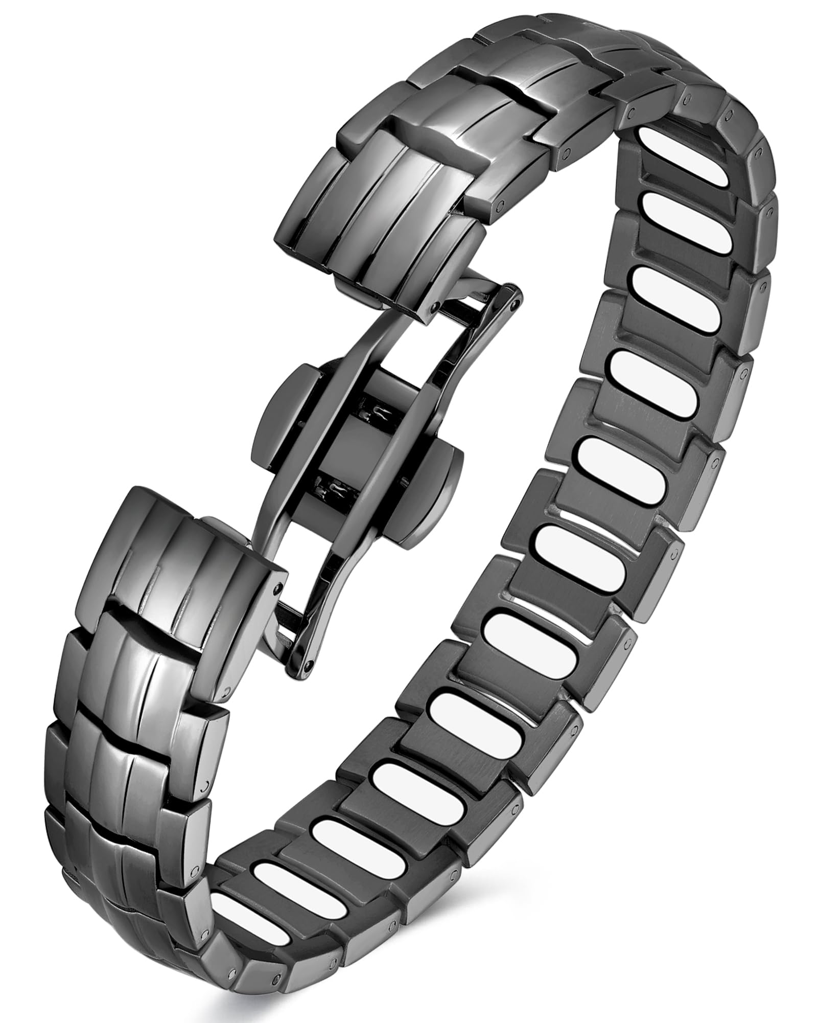 Feraco 5X Strength Magnetic Bracelet for Men,Titanium Steel - Product Imagery