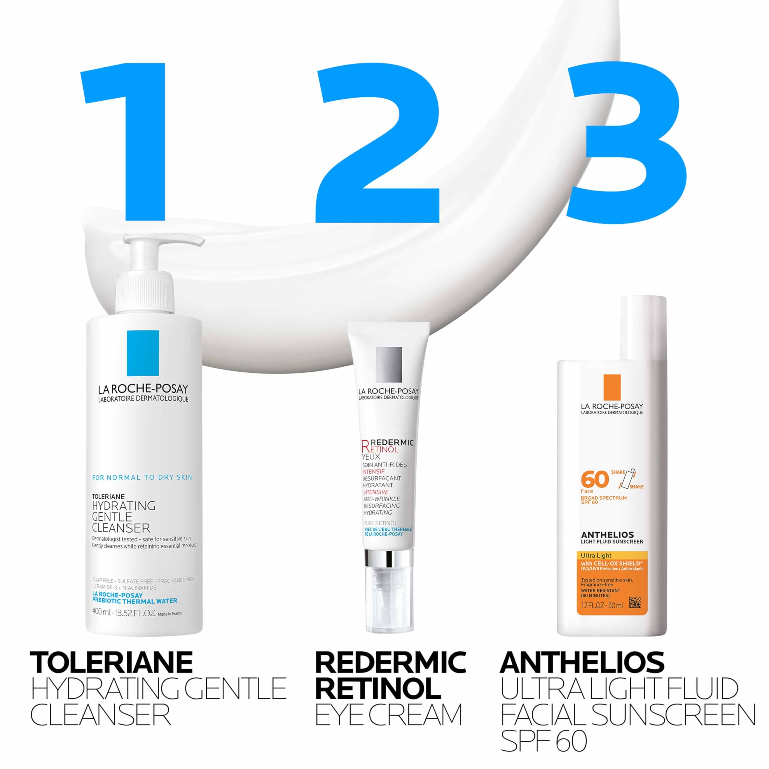 La Roche-Posay Redermic R Retinol Eye Cream with caffeine in a 0.5oz jar, designed for skin moisturizer around the eyes.