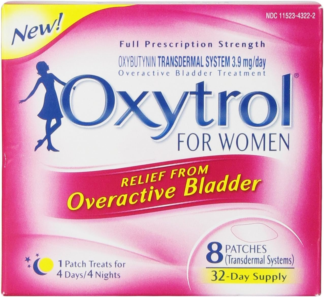 Oxytrol ?for Women (8 Patches = 32-Day Supply) (Pack of 2) - Product Imagery