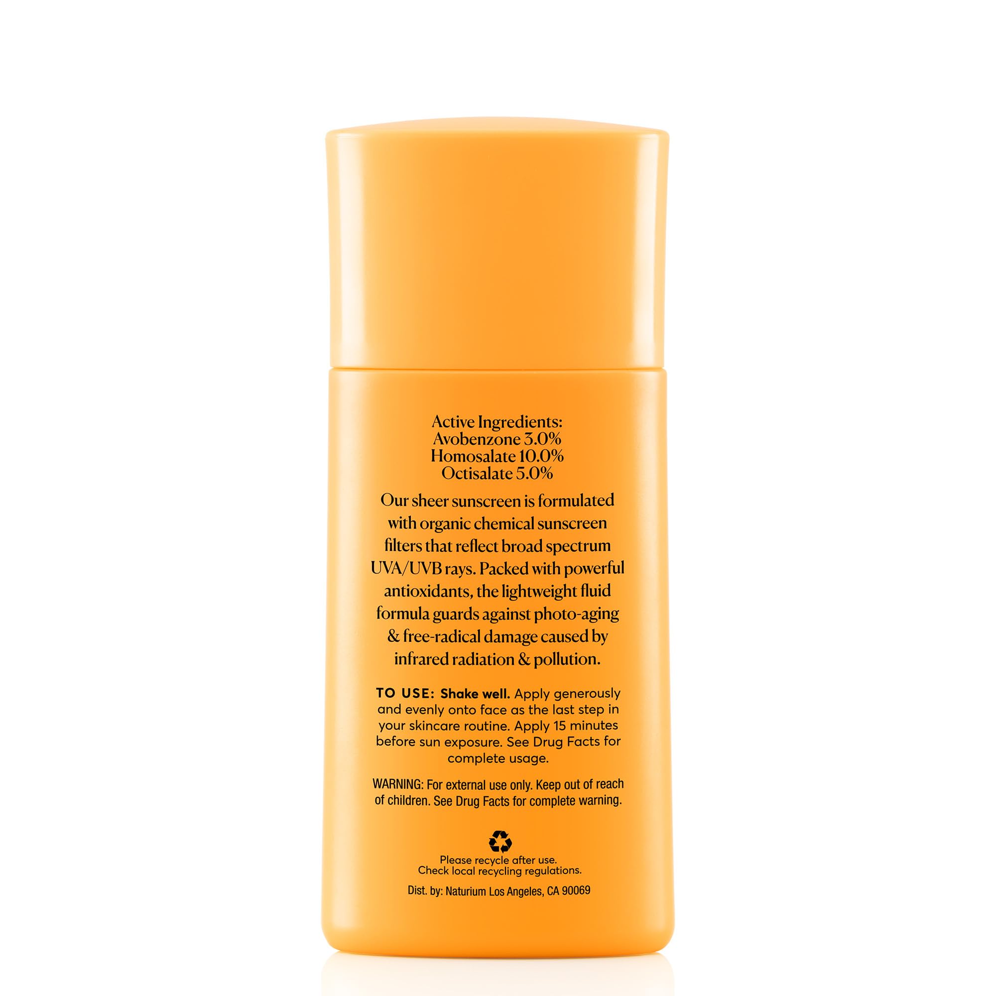 Naturium UV Reflect Antioxidant, Broad Spectrum SPF 50 PA ++++ Sheer Sunscreen, Lightweight Face & Skin Protector with Soft Matte Finish, 1.7 oz