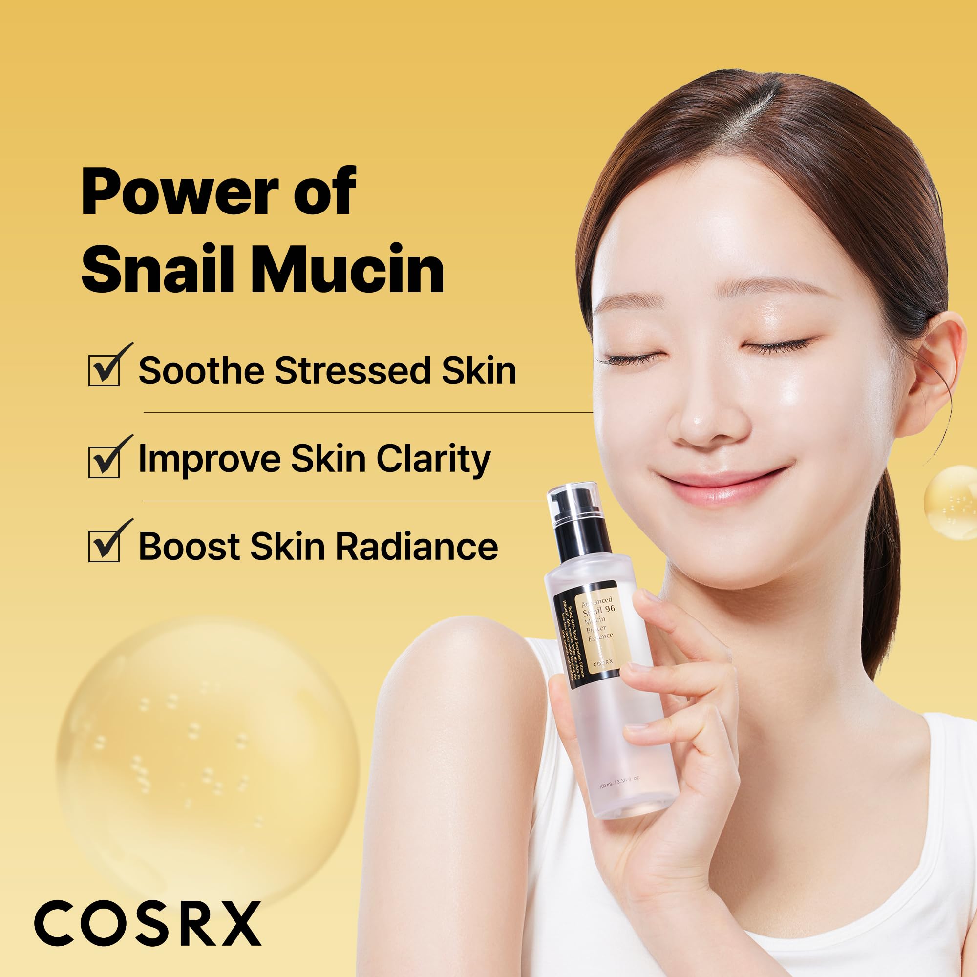 COSRX All About Snail Mucin Korean skincare set with mini travel essentials, featuring bottles and tubes of snail mucin skincare products.