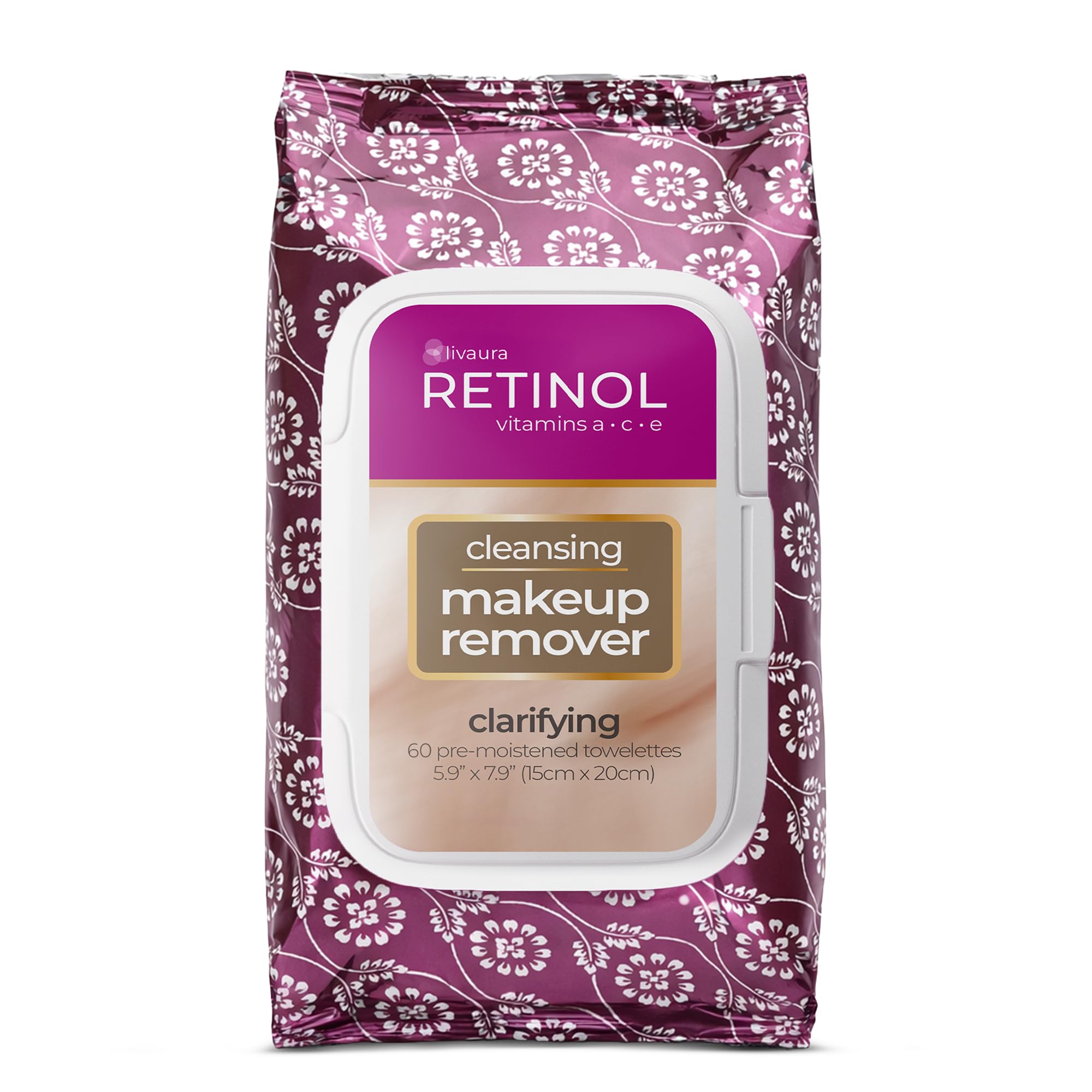 LIVAURA Retinol Makeup Remover Wipes for Women - Facial - Product Imagery