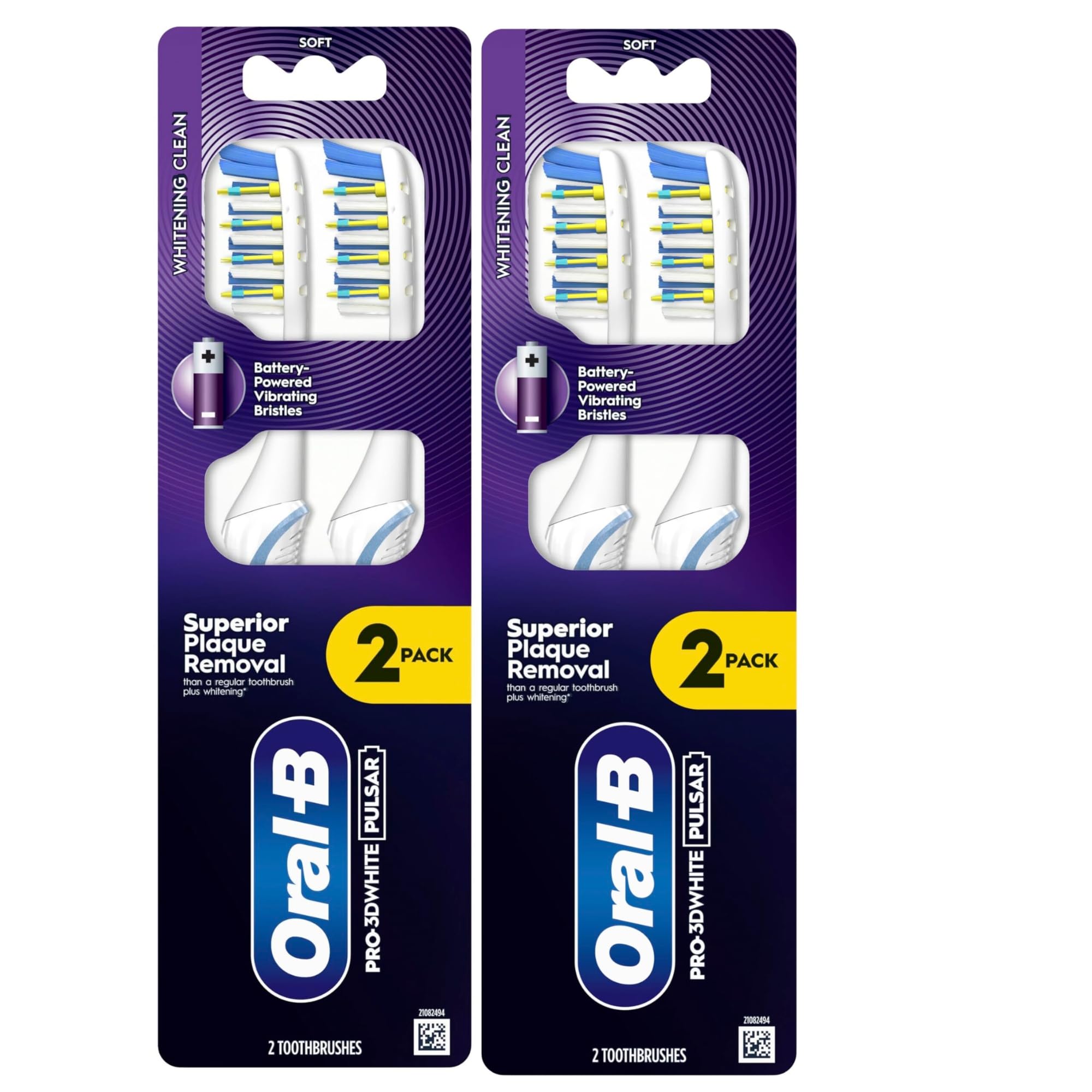 Oral-B Pulsar Vibrating Bristles Toothbrush, Medium, 4 Pack - Product Imagery