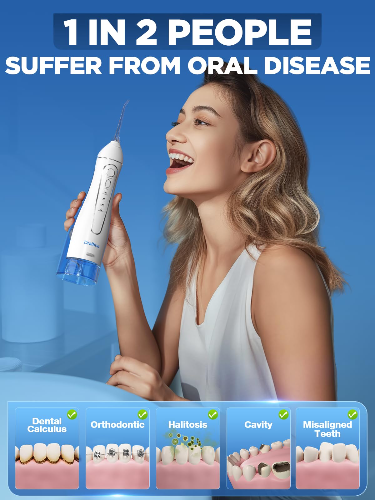 Oralfree – Power Dental Flossers on display