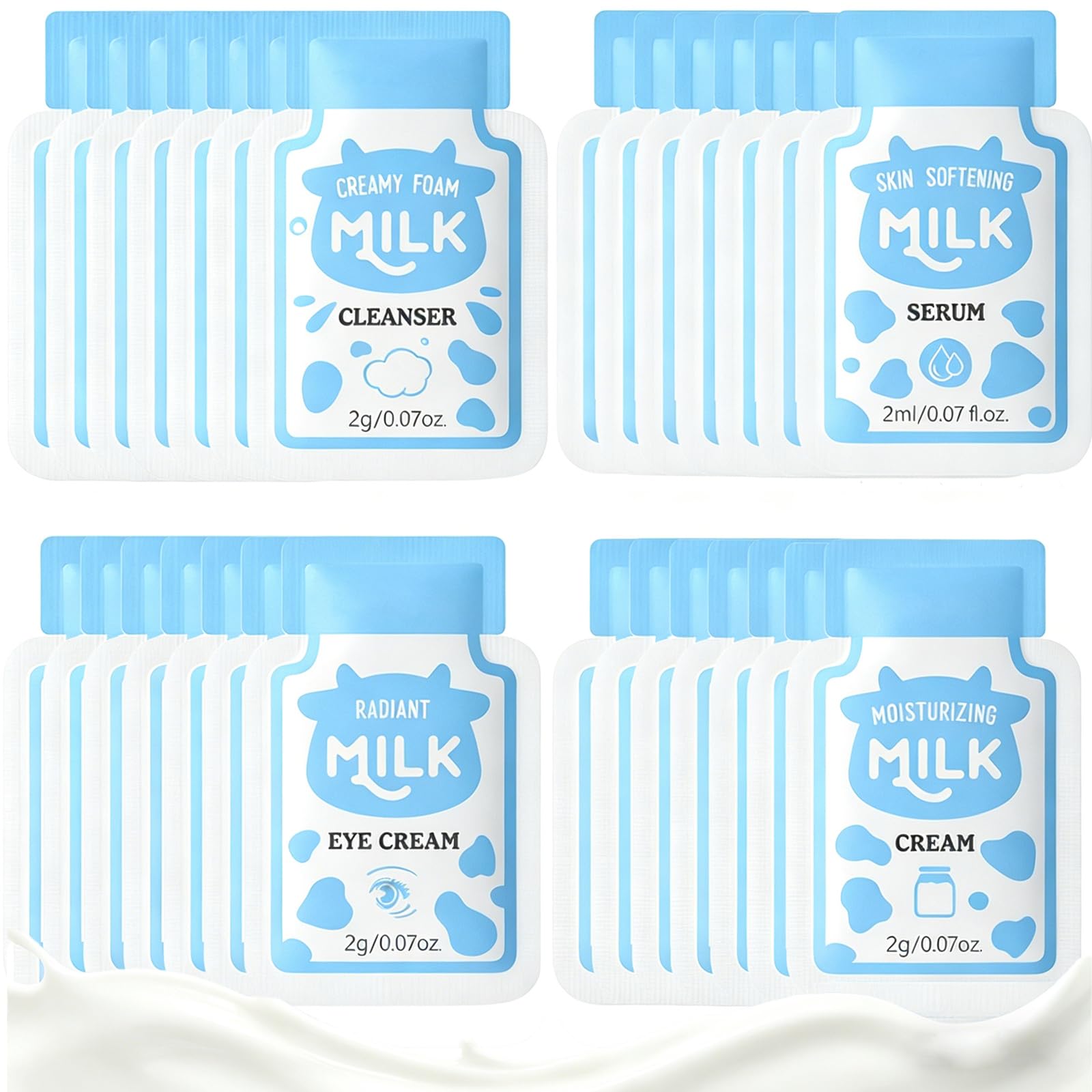 Lingyun 28 PCS Mini Travel Skincare Set, Hydrating Skin Face - Product Imagery