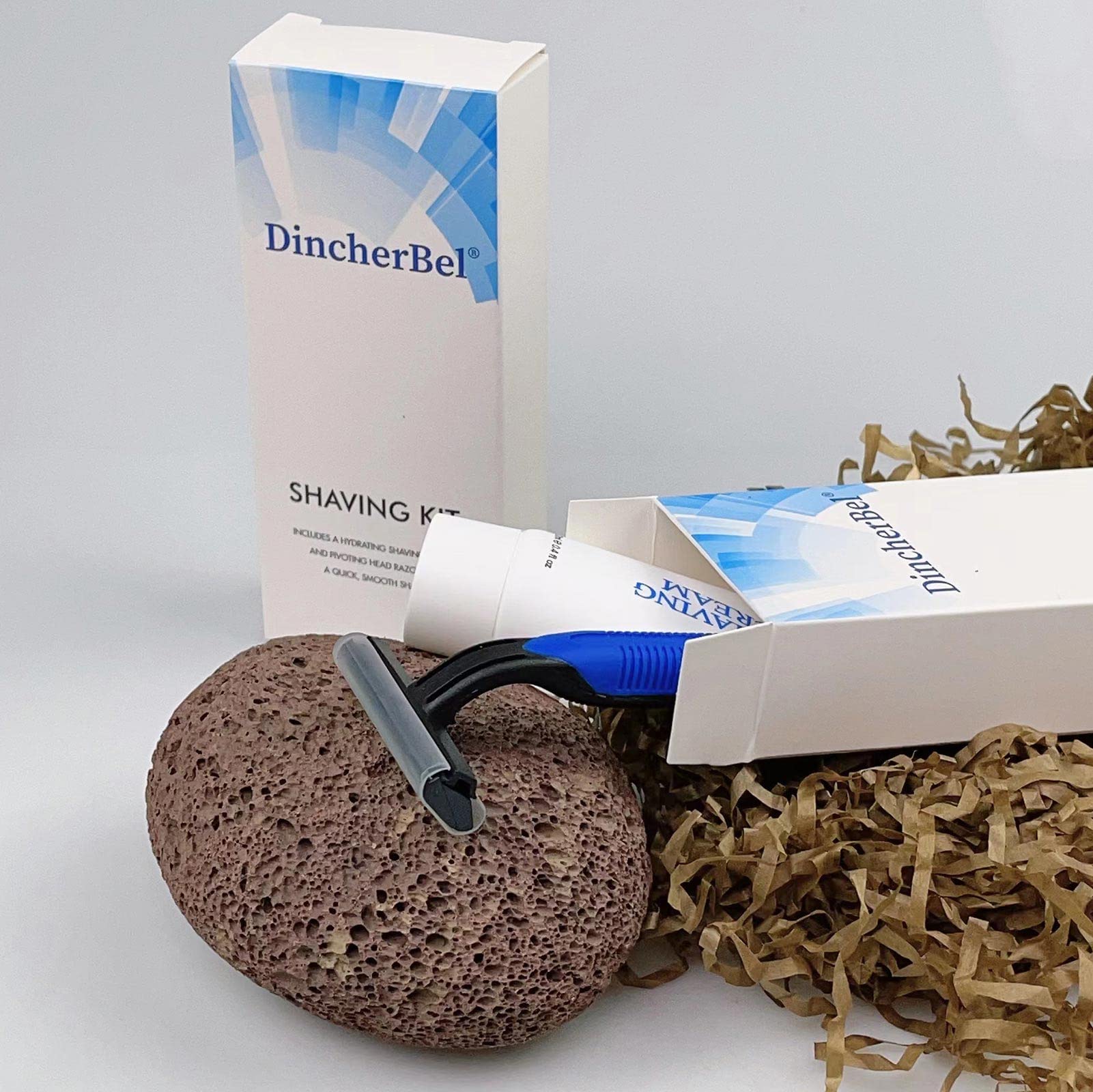Set of 50 DincherBel manual shaving razors with 12g shave cream, disposable razors for smooth, close shave.