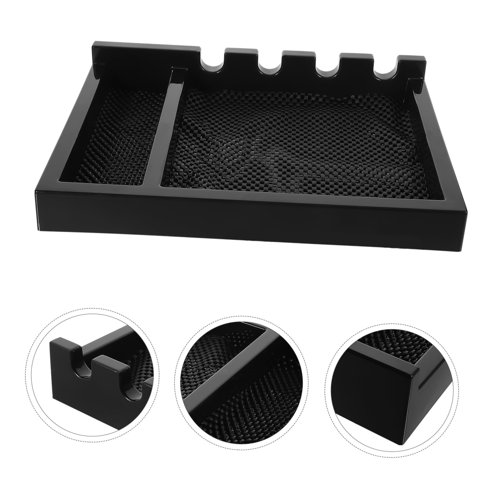 OSOLADY hair trimmer organizer rack with slots for hair clippers and trimmers, compact and easy to clean for salon professionals.
