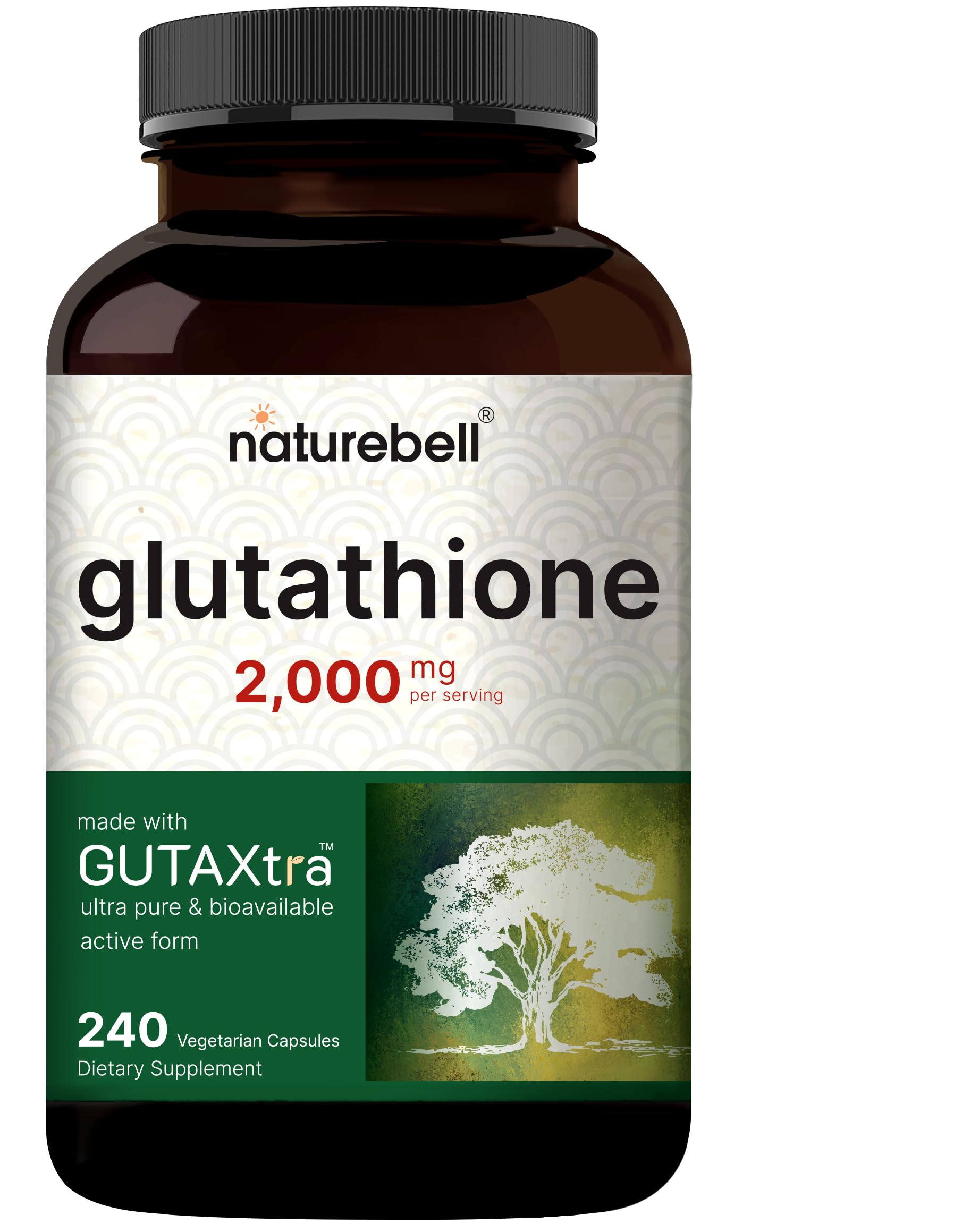 NatureBell Glutathione Supplement 2,000mg Per Serving, 240 - Product Imagery