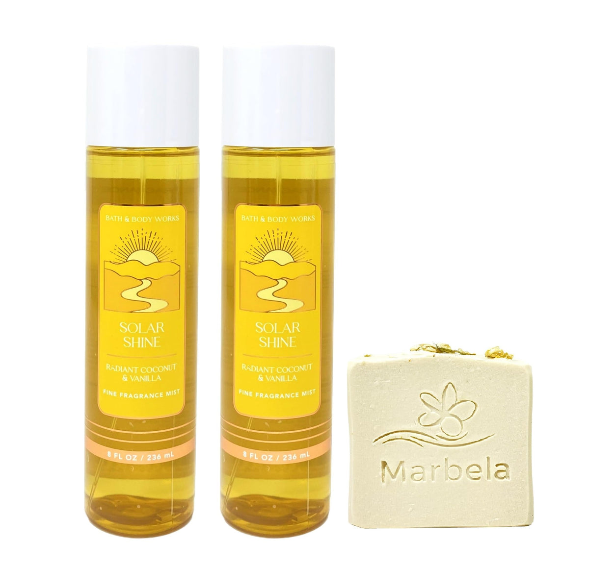 Bath & Body Works Solar Shine 2 Piece Fine Fragrance Mist Value Pack with a Wild Jasmine Bar Soap - Full Size – product 