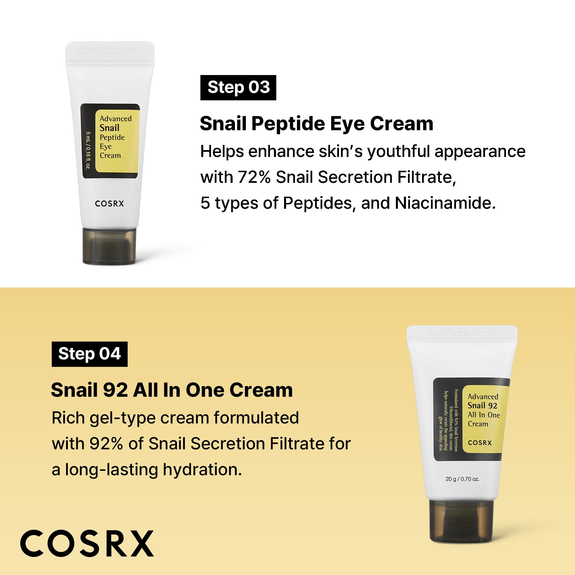 COSRX All About Snail Mucin Korean skincare set with mini travel essentials including skincare bottles and jars for healthy skin.