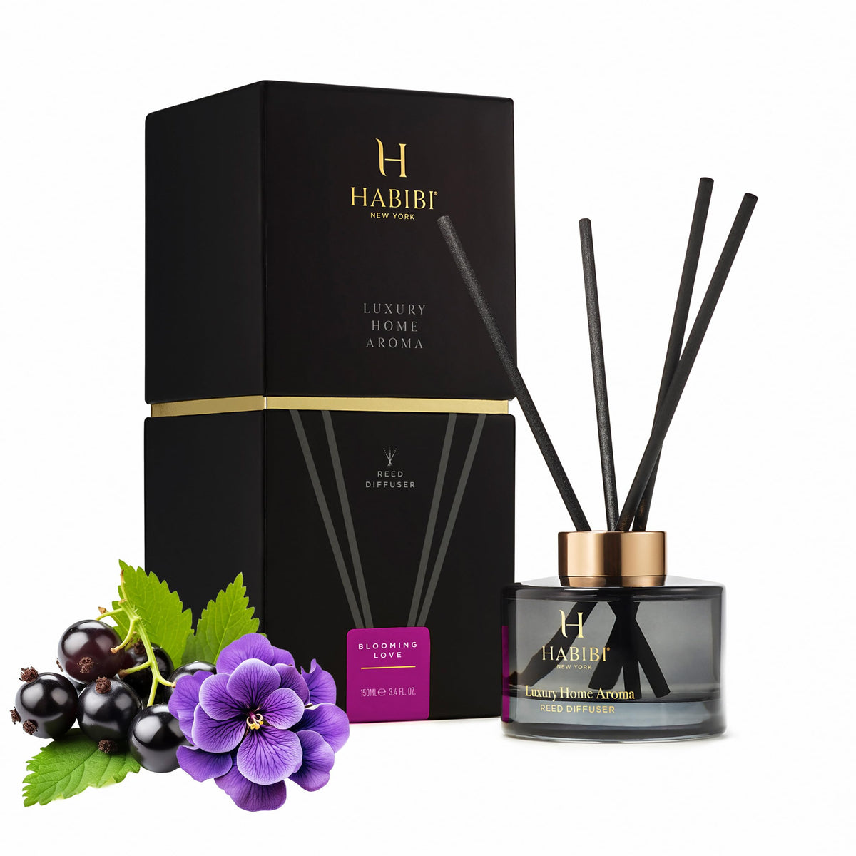 Splended Sunset Essential Oil Diffusers for Home Luxury Reed - H HABIBI Official Imagery - 8