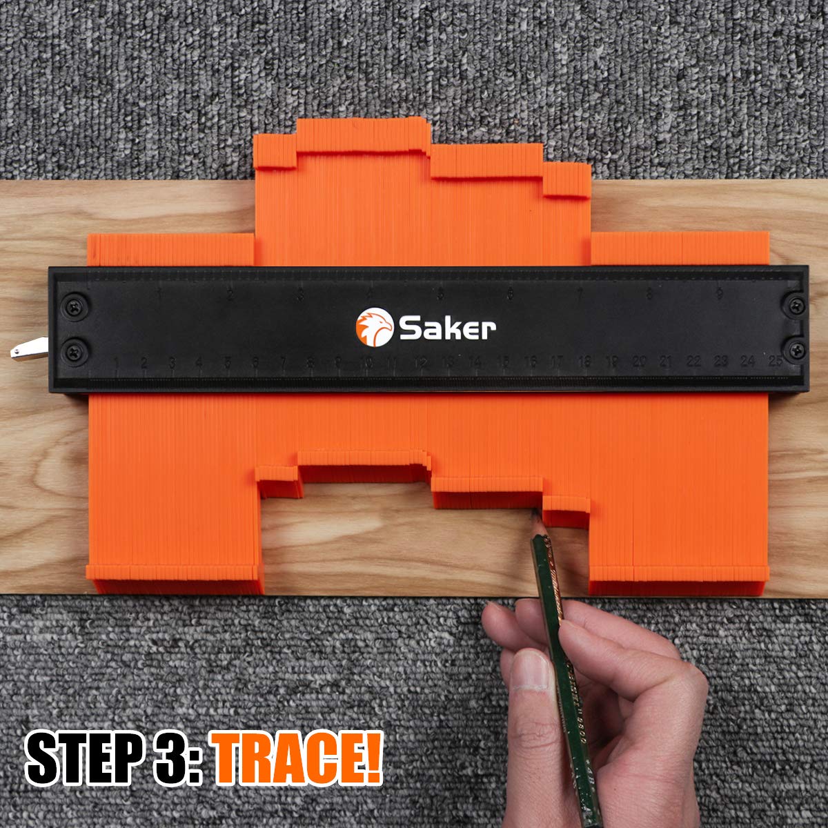 Saker Contour Gauge Duplication-Adjustable Lock-Precisely Copy Irregular Shape-Irregular Woodworking Tracing-Must Have T