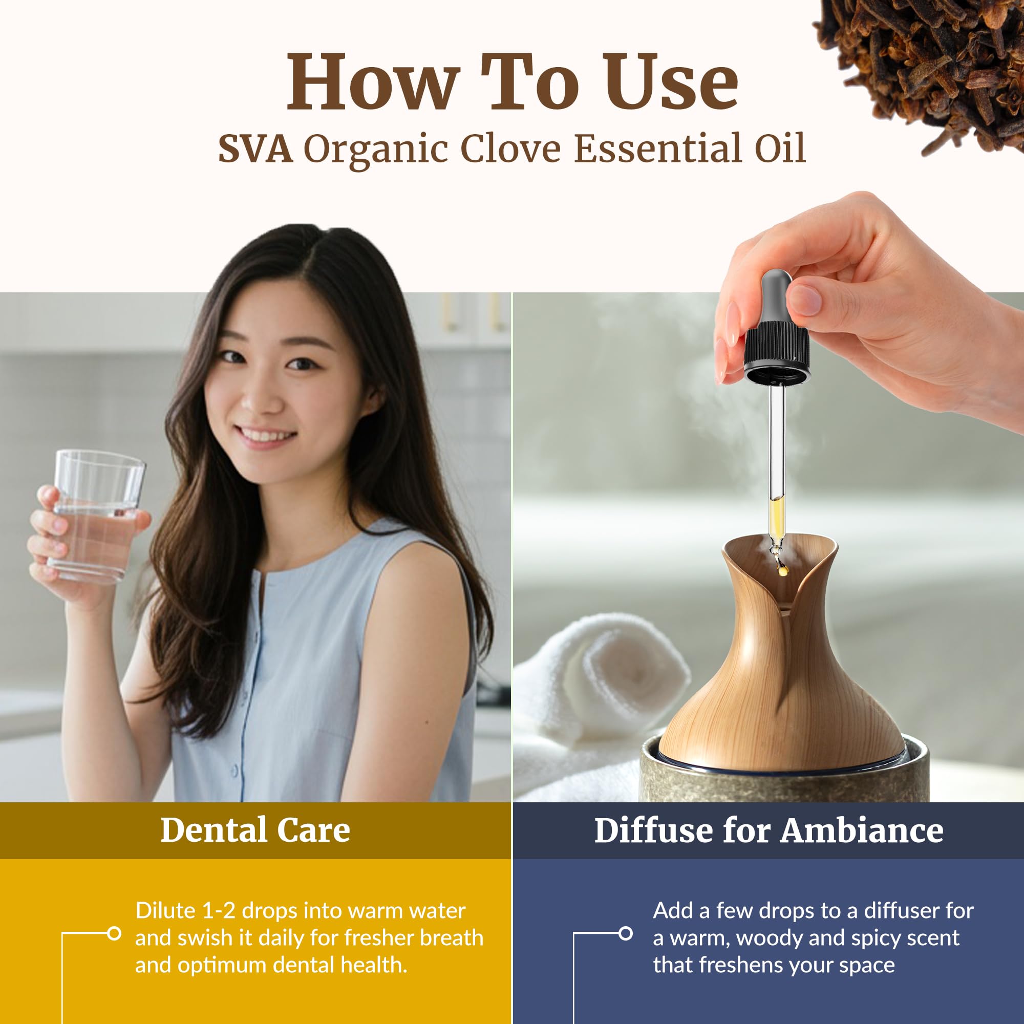 SVA Organics Organic Clove Bud Essential Oil 16oz Bulk