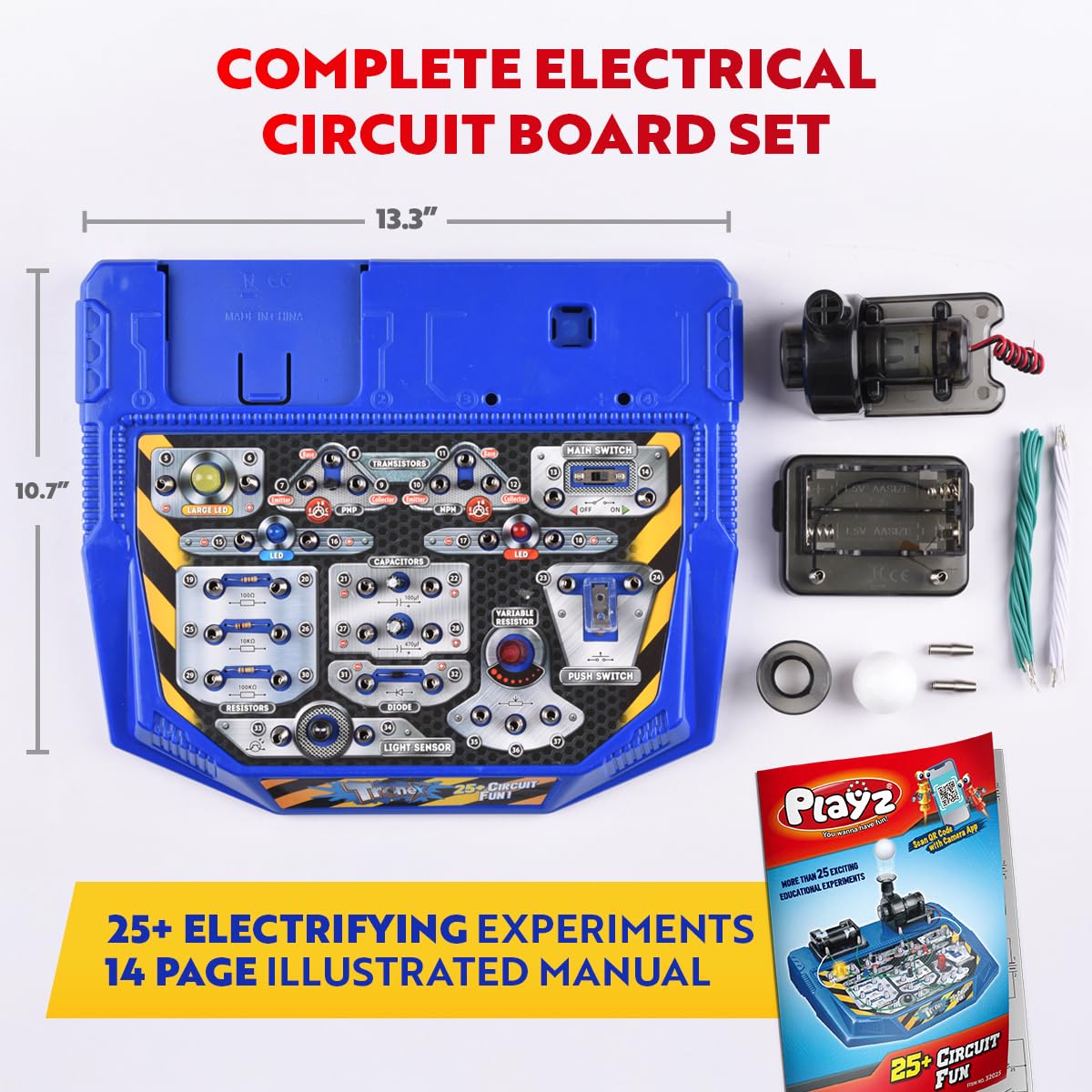 Playz Circuit Board for Kids, Educational Science Kits for Kids Age 8-12 – product photo (Science Kits &amp; Toys)