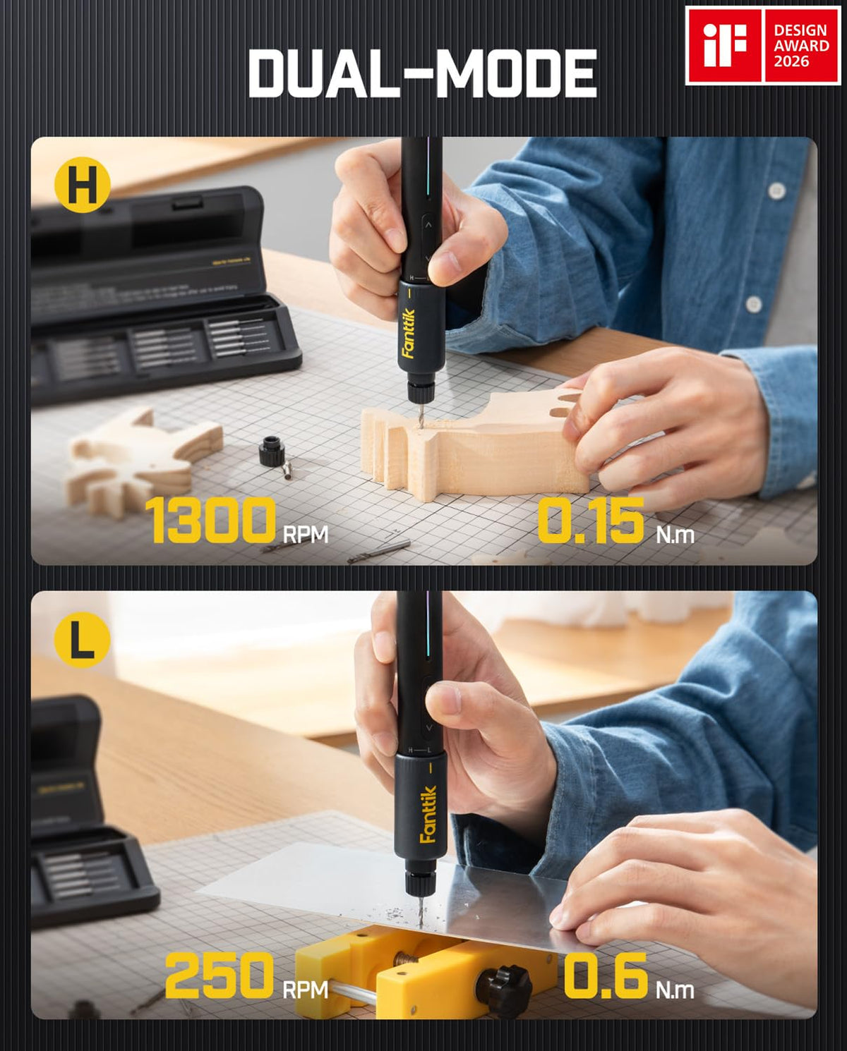 Fanttik K2 Nano Mini Electric Drill, Precision Rotary Tool Kit – packaging and label