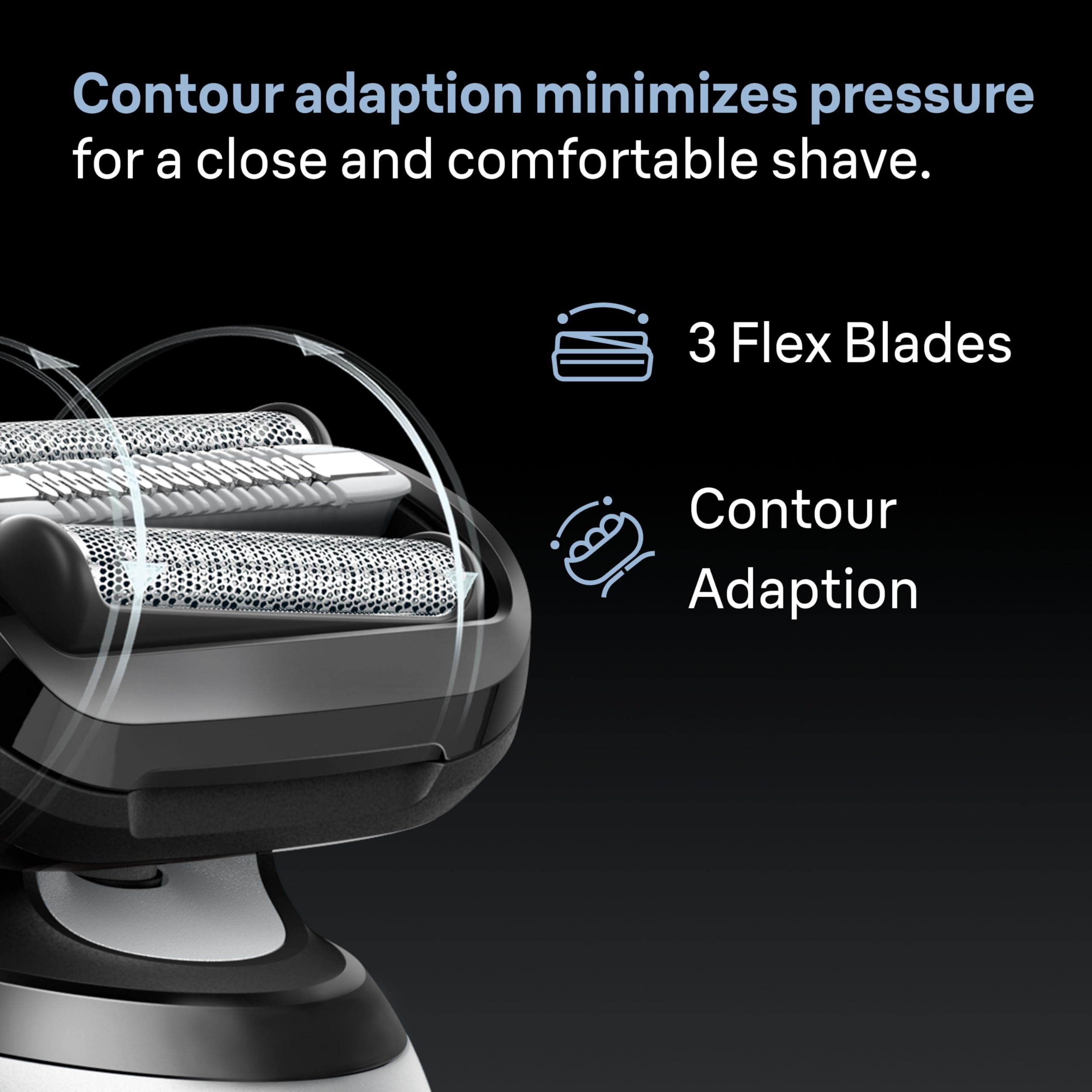 Braun Series 6 Electric Shaver Replacement Head with Sensitive Skinguard, Easily Attach Your Shaver Head, Compatible with New Generation Series 6 Shavers, 64B, Black